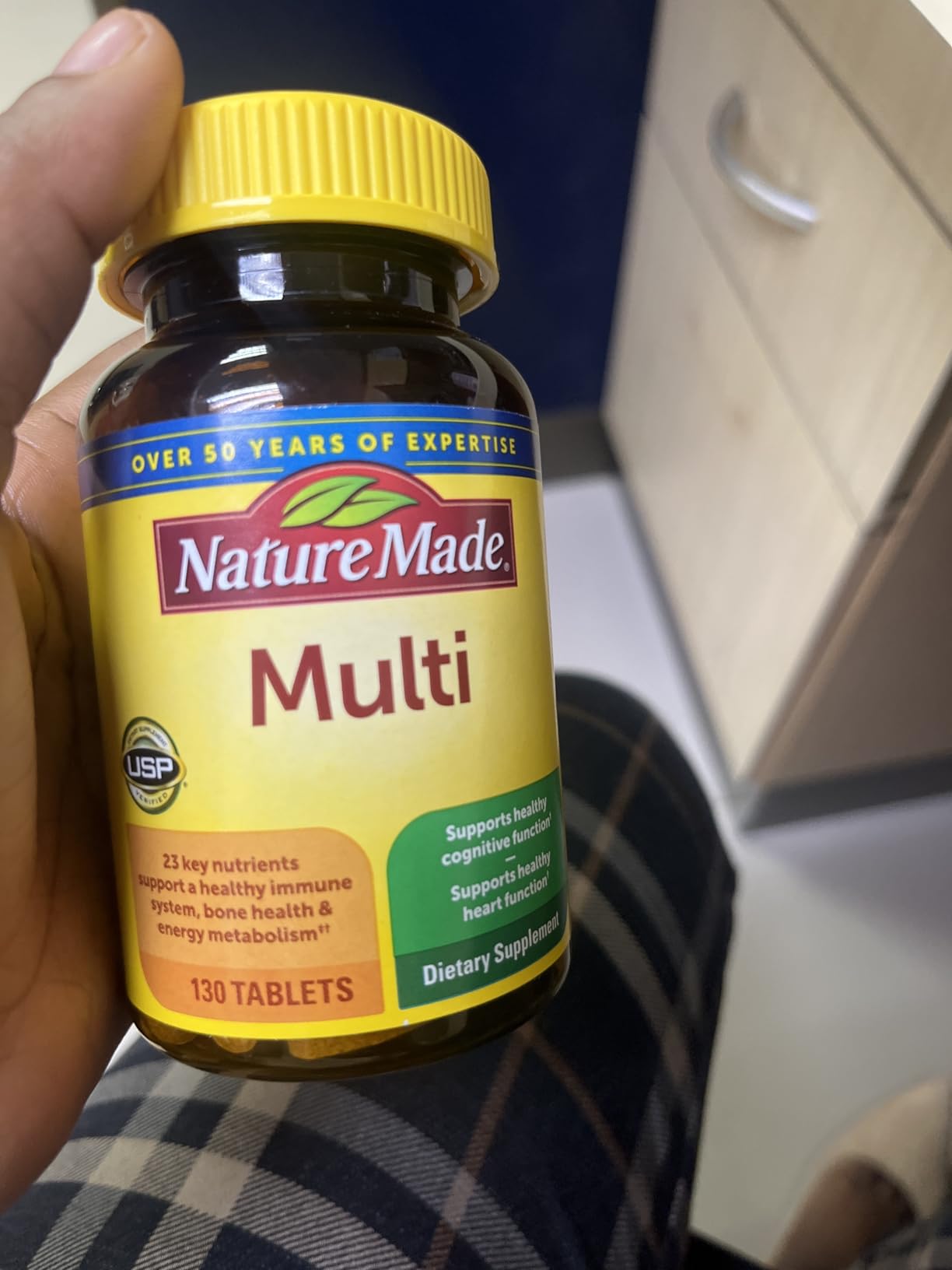 Nature Made Multivitamin Tablets with Iron, Multivitamin for Women and Men for Daily Nutritional Support, Multi Vitamins for Adults, 130 Tablets, 130 Day Supply customer photo 1