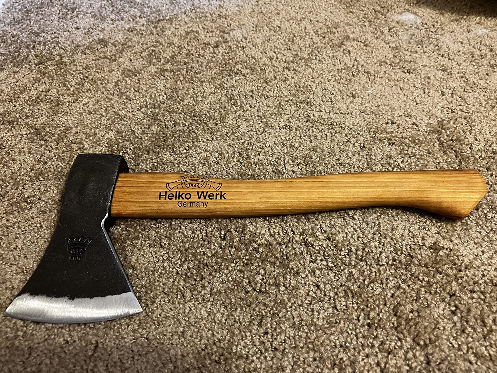 1844 Helko Werk Germany Traditional Rheinland Hatchet - Made in Germany Camping and Bushcraft Hatchets, Backpacking Handmade German Small Axe - Head 1.25 lbs, Handle 14 in. (Rheinland Hatchet) #11326 customer photo 2