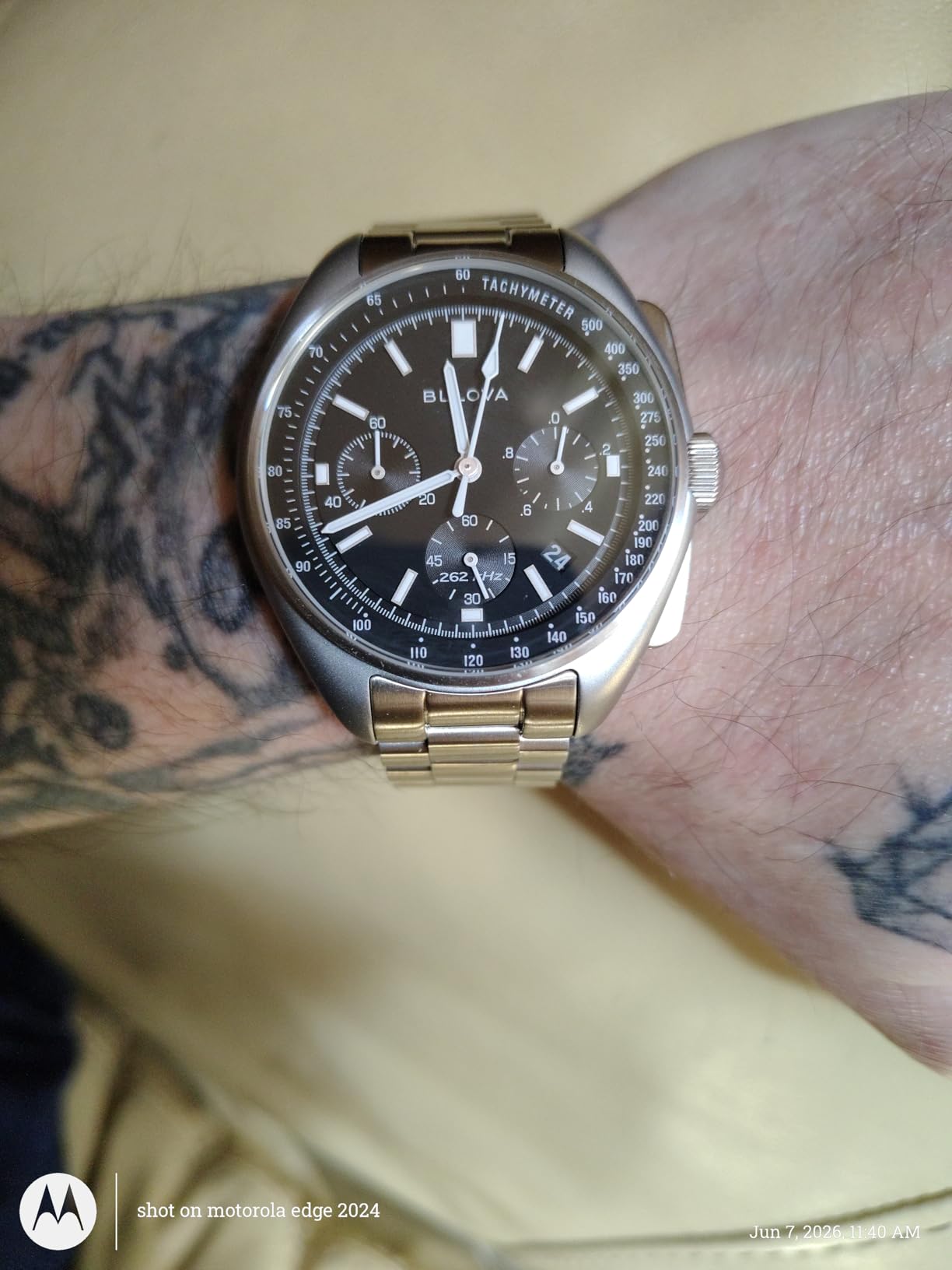 Bulova Men's Archive Series Lunar Pilot 6-Hand Chronograph High Performance Quartz, 96B258 customer photo 1
