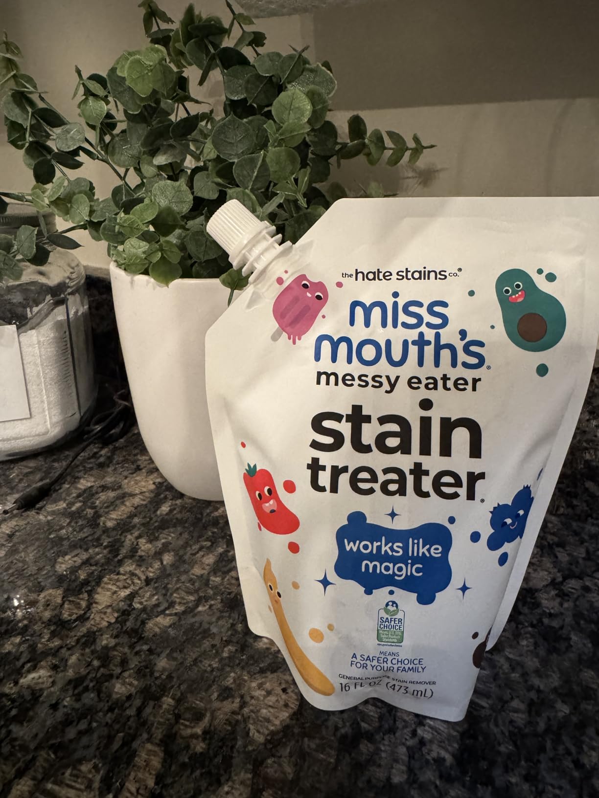 Miss Mouth's Messy Eater Stain Treater Spray - 4oz Stain Remover - Newborn & Baby Essentials - No Dry Cleaning Food, Grease, Coffee Off Laundry, Underwear, Fabric customer photo 2