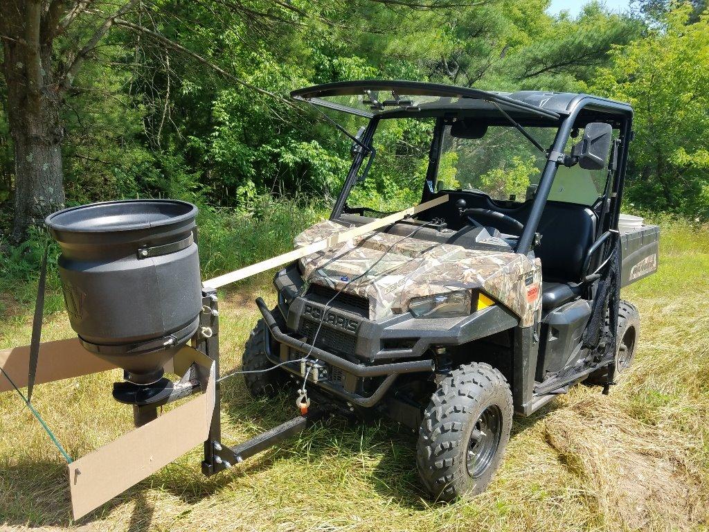 Buyers Products UTVS16 UTV/ATV Broadcast Spreader, 150 lb Capacity, Receiver Hitch Mount, for Salt, Grass, Seed, Fertilizer & Feed customer photo 1