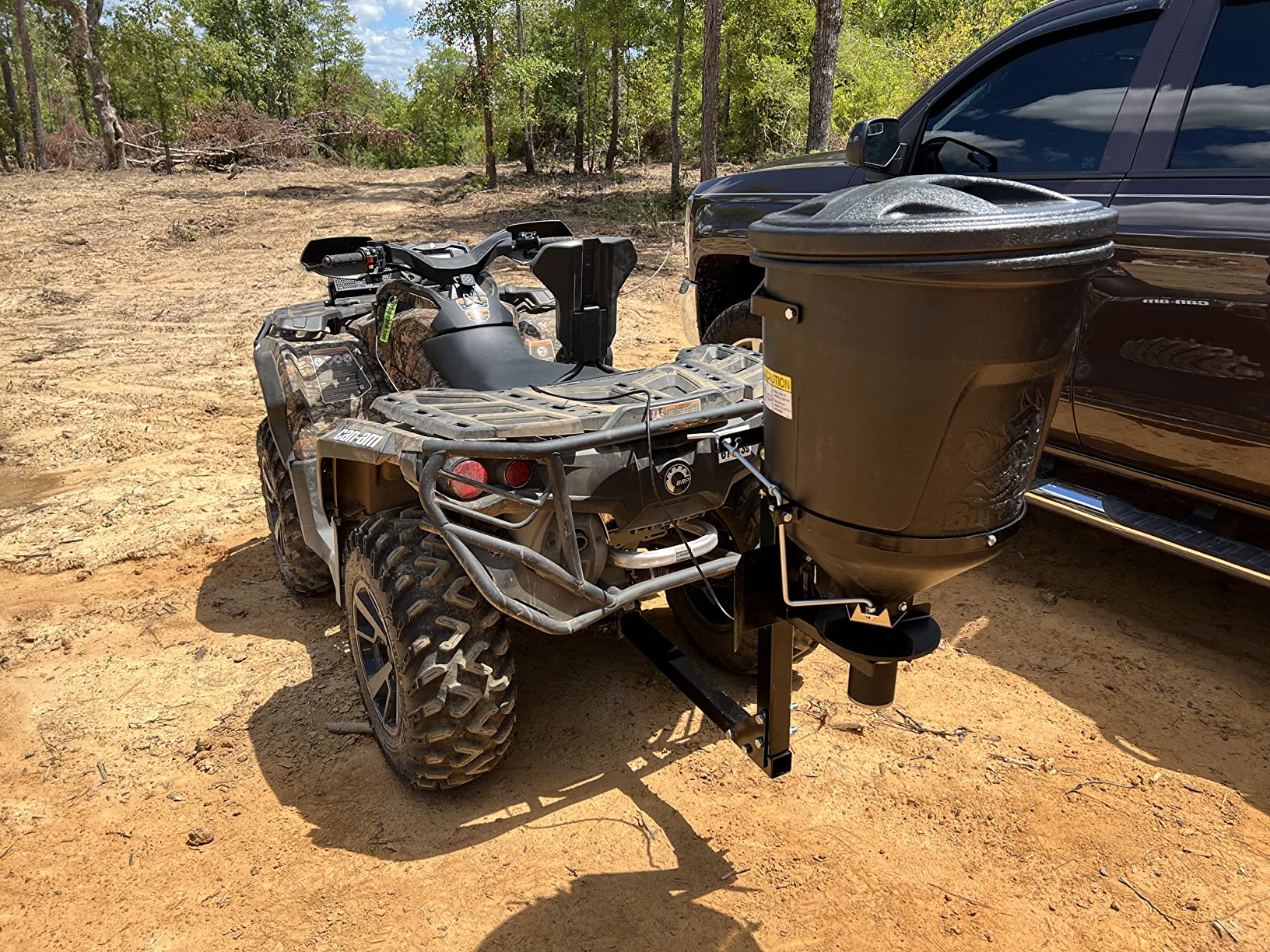 Buyers Products UTVS16 UTV/ATV Broadcast Spreader, 150 lb Capacity, Receiver Hitch Mount, for Salt, Grass, Seed, Fertilizer & Feed customer photo 2