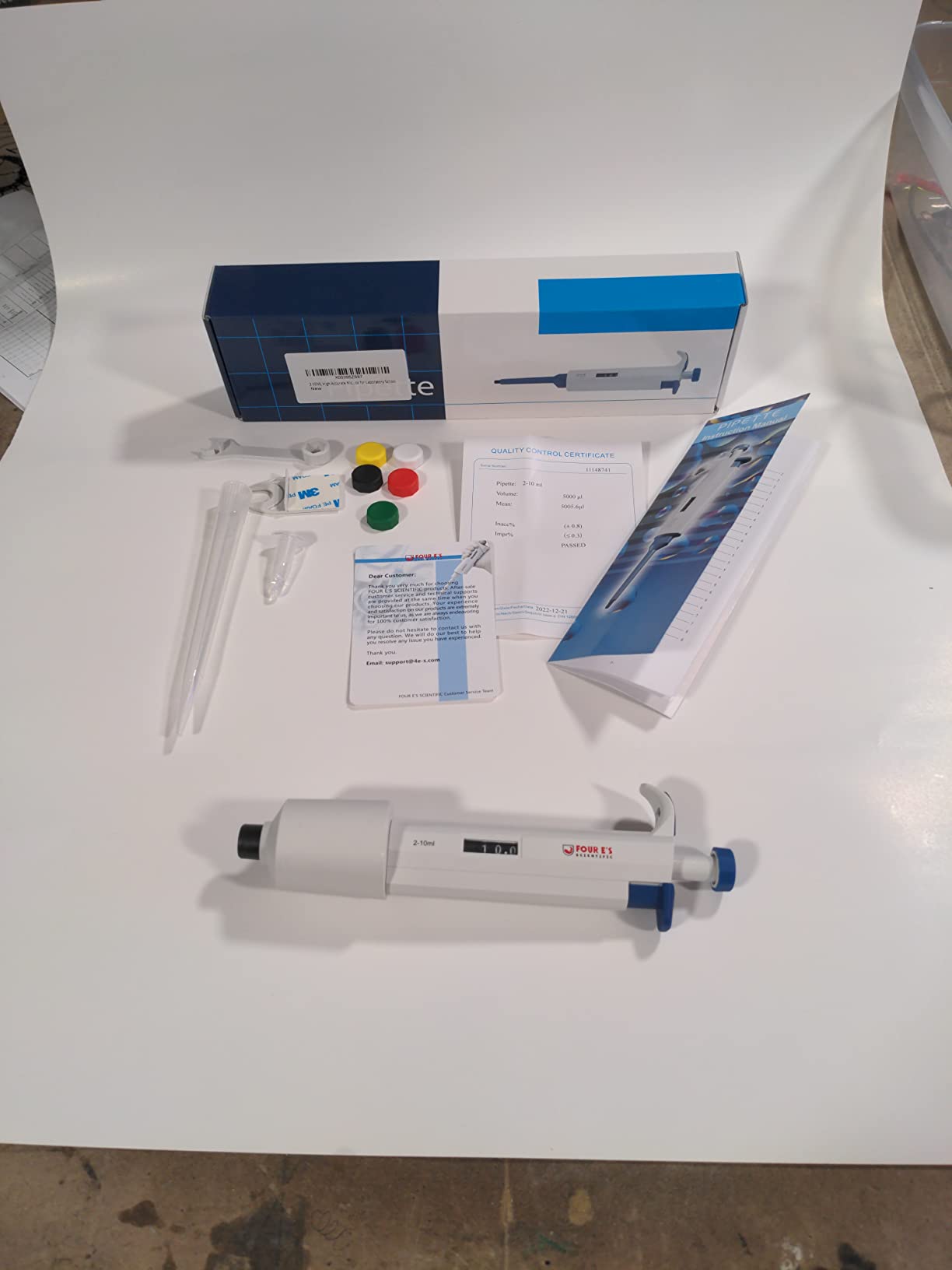 FOUR E'S SCIENTIFIC 1-10ML Single-Channel Pipettor Adjustable Variable Volume Micropipette High Accurate Pipettor for Laboratory customer photo 1