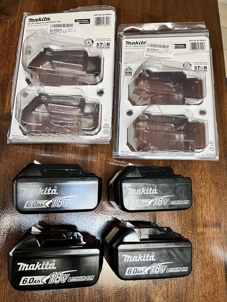 Makita BL1860B-2 18V LXT Lithium-Ion 6.0Ah Battery, 2/pk, Black customer photo 2