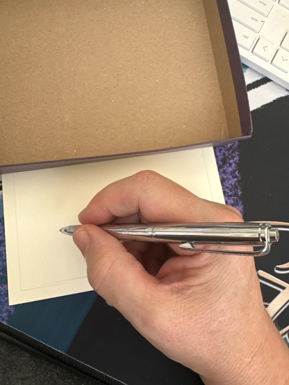 Fisher Space Pen Black Titanium Nitride Original Astronaut Pen, Pressurized Ballpoint Pen Writes Upside Down, Extreme Temperatures, Black Ink, Medium Point, Pocket Clip, Gift Box, Made in USA customer photo 2