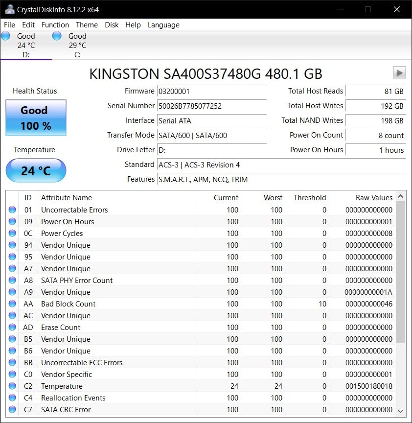 Kingston 480GB A400 SATA 3 2.5 Internal SSD customer photo 1