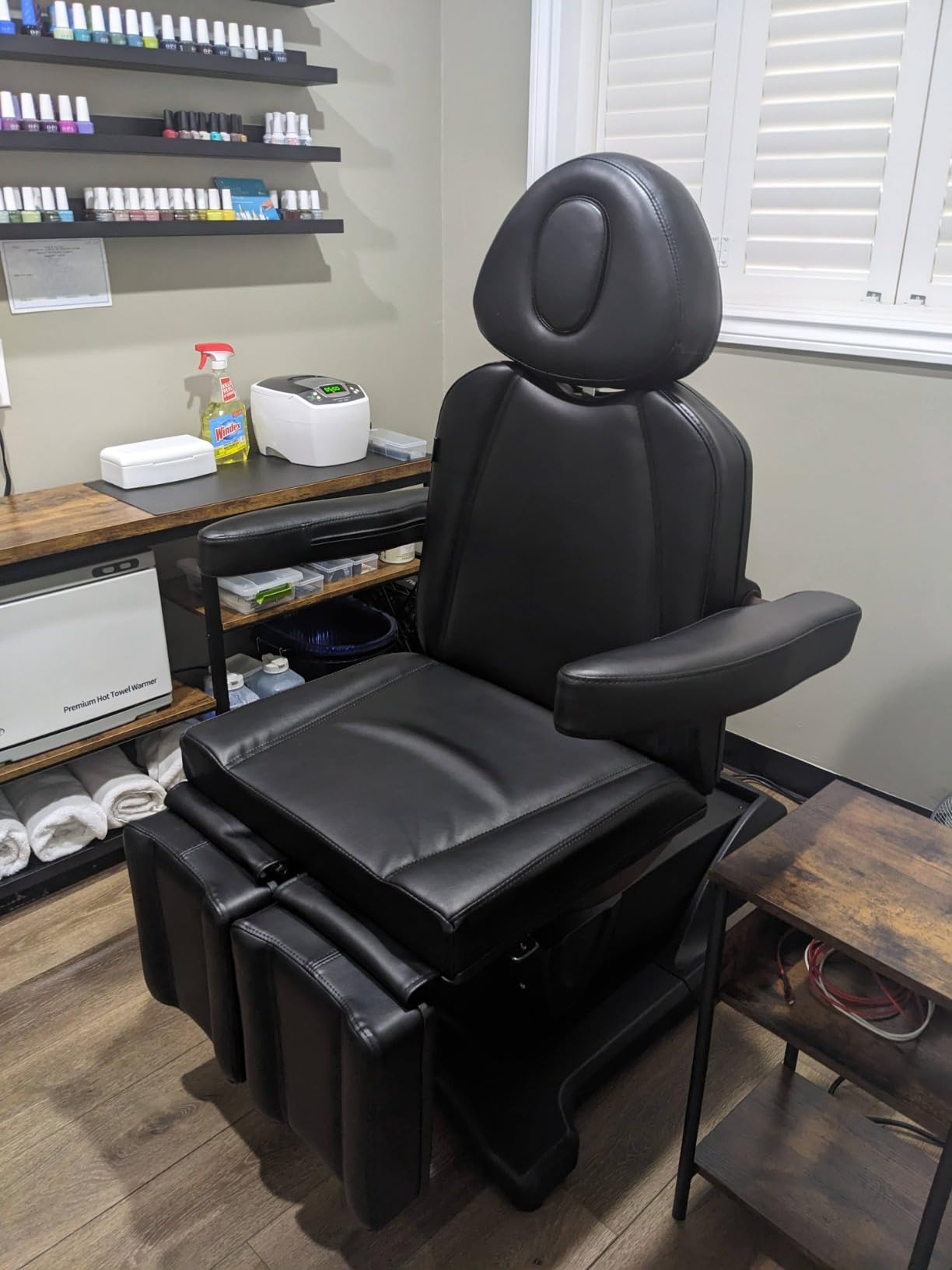 Dir Full Electrical Medical Aesthetic Chair, Podiatry, Dental, Facial Beauty Bed with Split Leg Libra, White customer photo 2