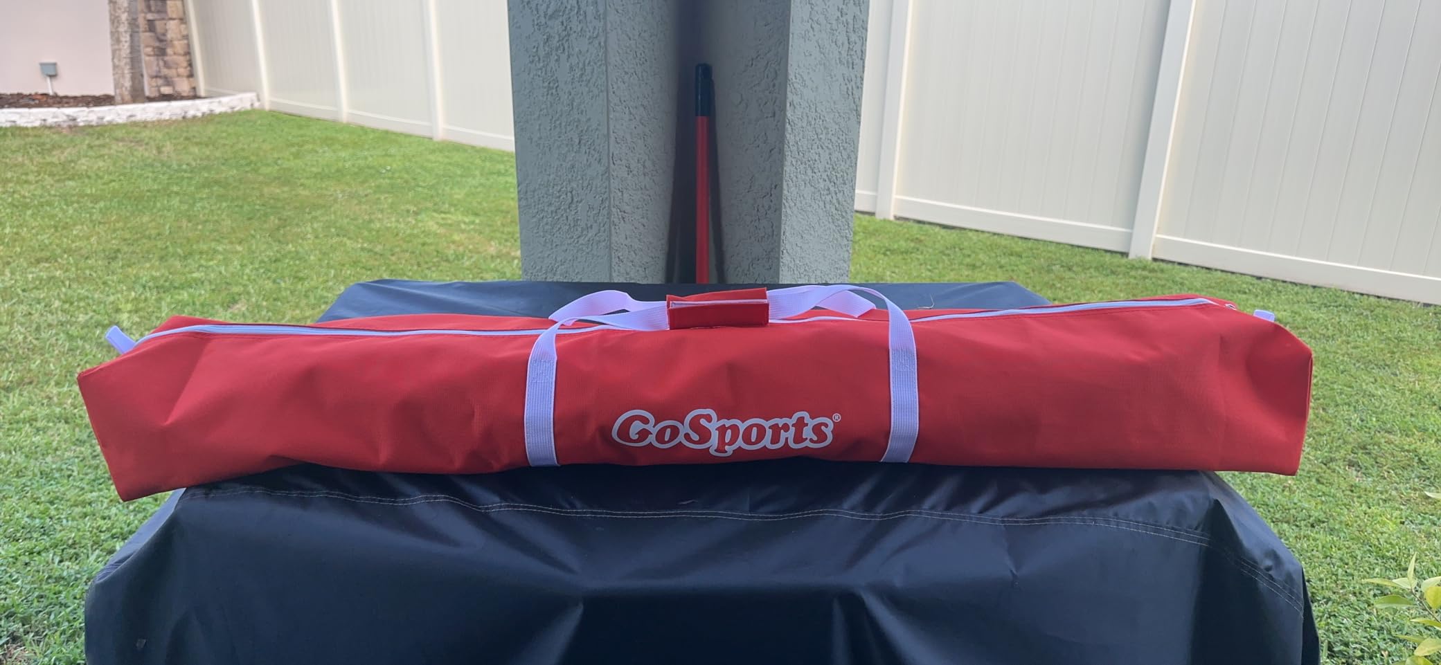 GoSports 7 ft x 7 ft Baseball & Softball Practice Hitting & Pitching Net with Bow Type Frame, Carry Bag and Strike Zone, Great for All Skill Levels customer photo 1