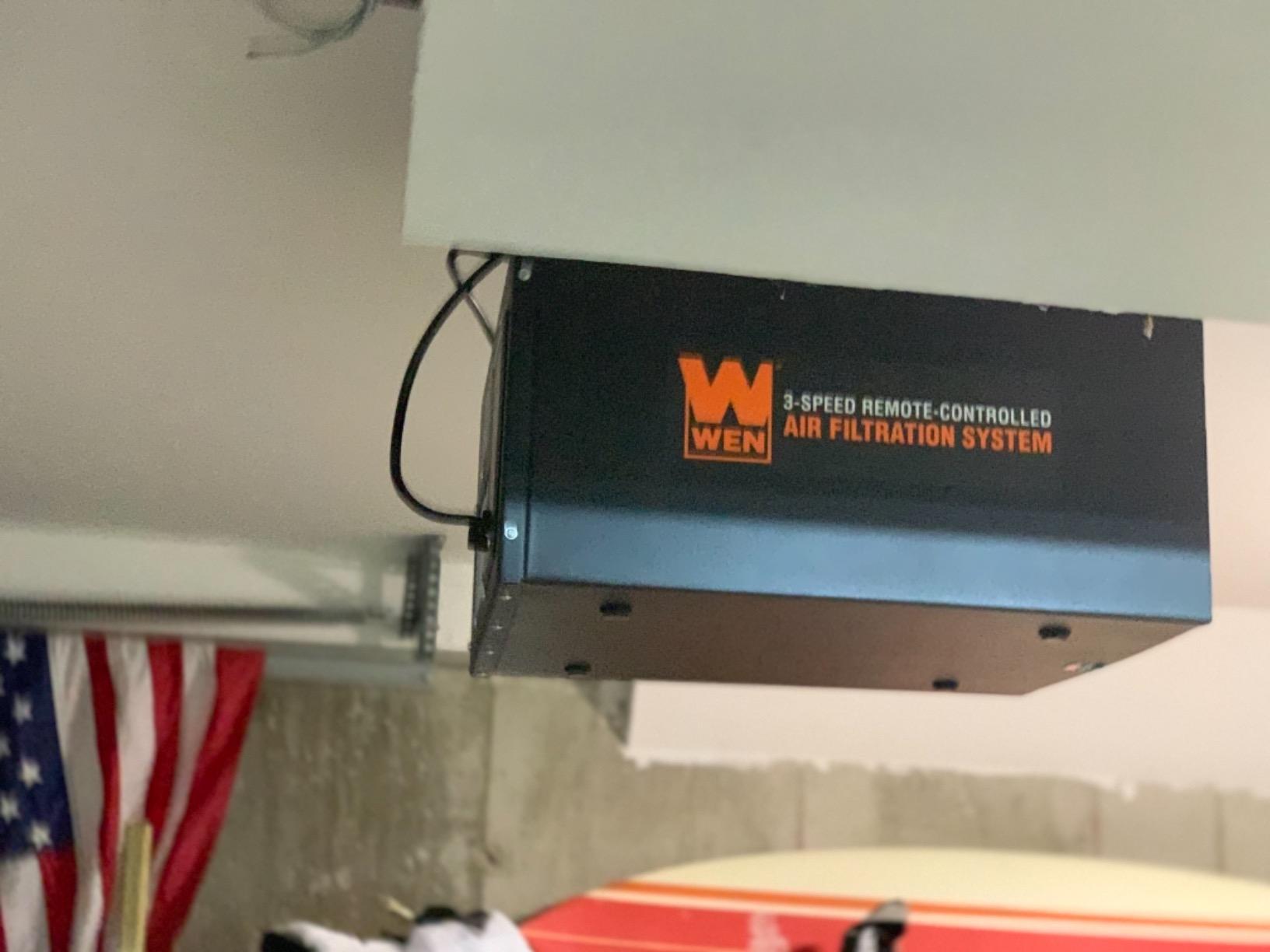 WEN 3410 3-Speed Remote-Controlled Air Filtration System (300/350/400 CFM) & 90243-026-2 1-Micron Inner Air Filters, 2-Pack (for the WEN 3410 Air Filtration System) customer photo 1
