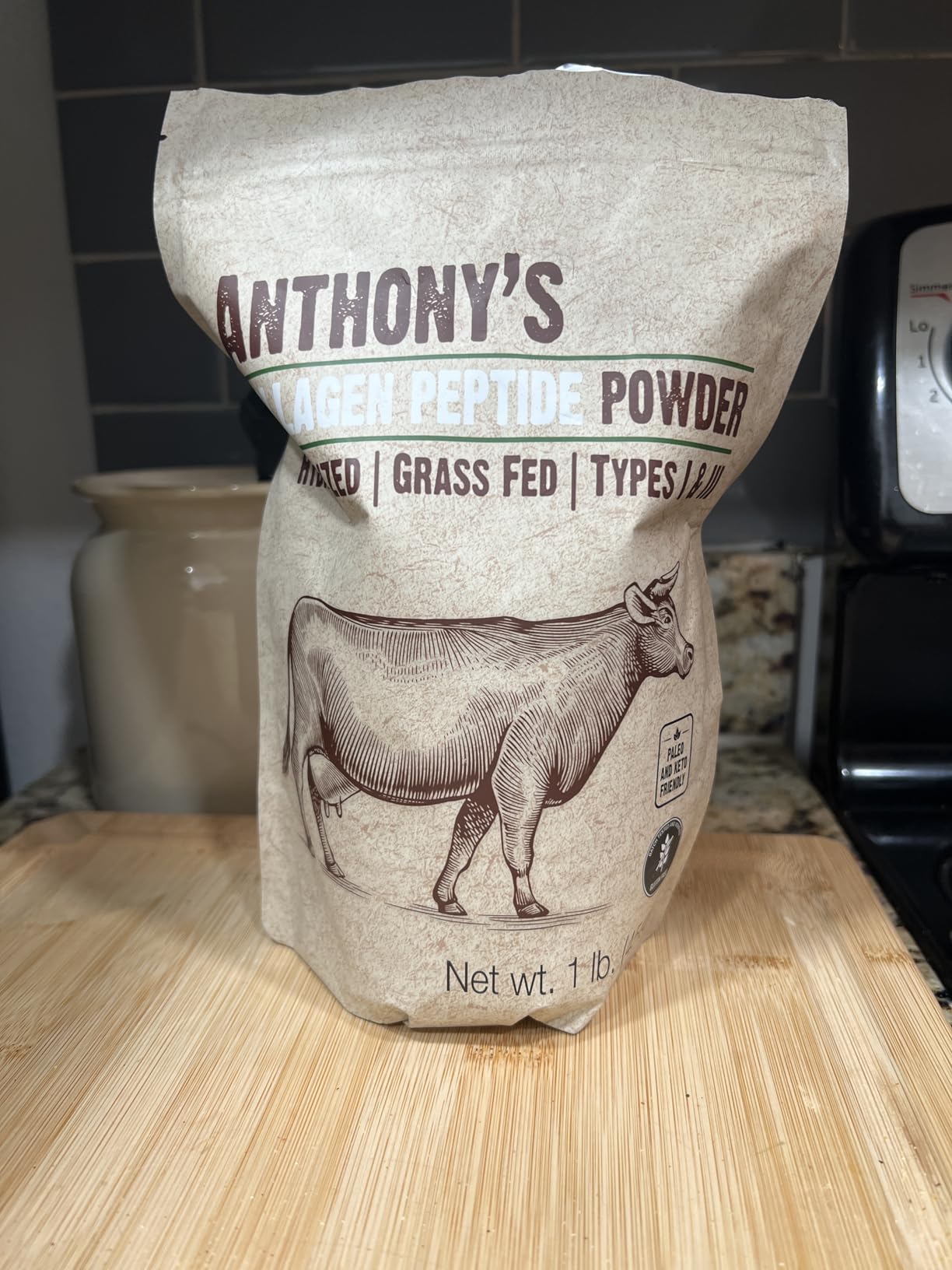 Anthony's Collagen Peptide Powder, 1 lb, Pure Hydrolyzed, Gluten Free, Keto and Paleo Friendly, Grass Fed, Unflavored, Non GMO customer photo 2