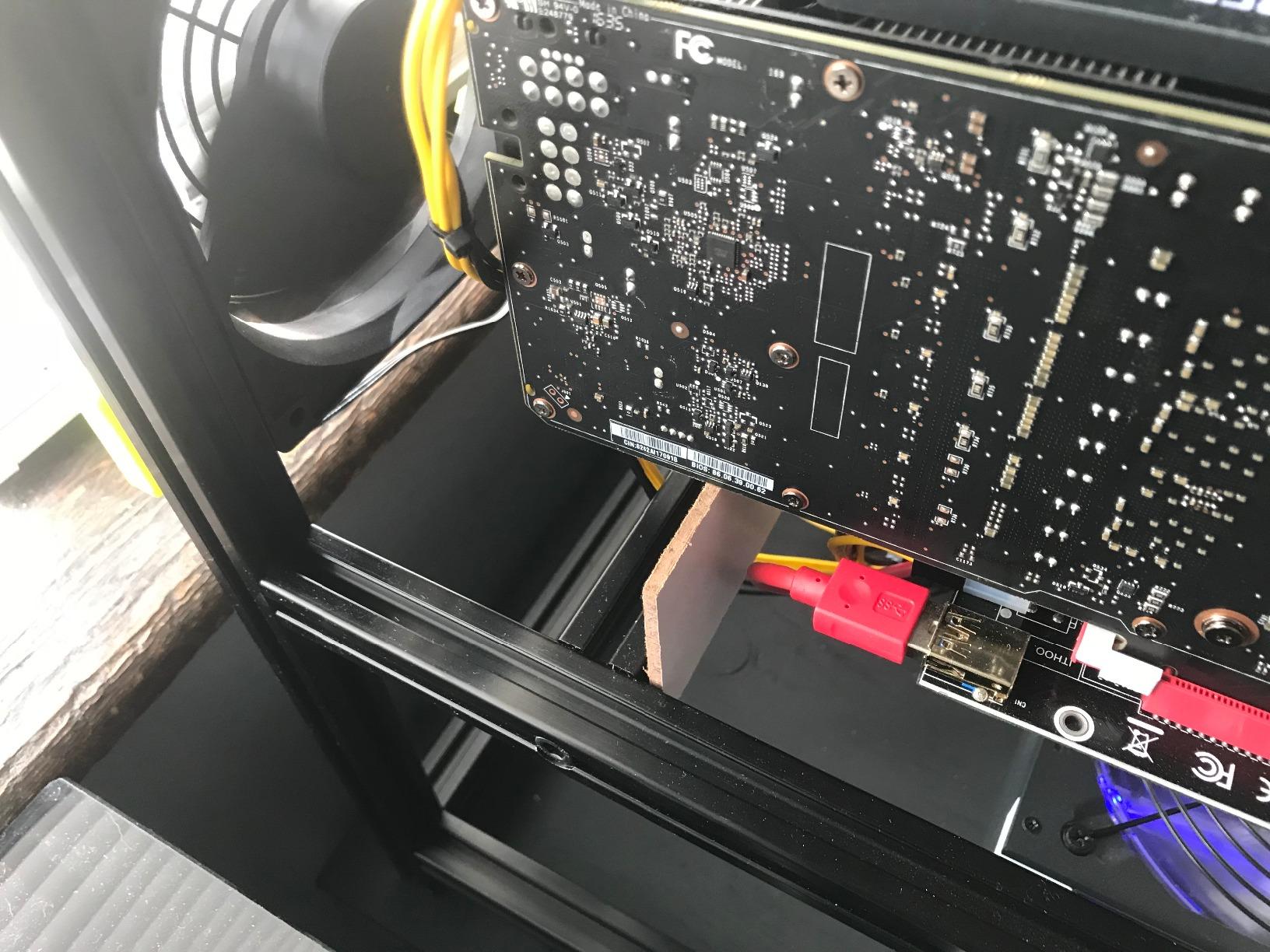 V3C 8-GPU Mining Case Aluminum Stackable Mining Rig Open Air Frame Case with Fan Mount - Ethereum(ETH,ETC)/ZCash(ZEC)/Monero(XMR)/Bitcoin(BTC)/Siacoin(SC) customer photo 1
