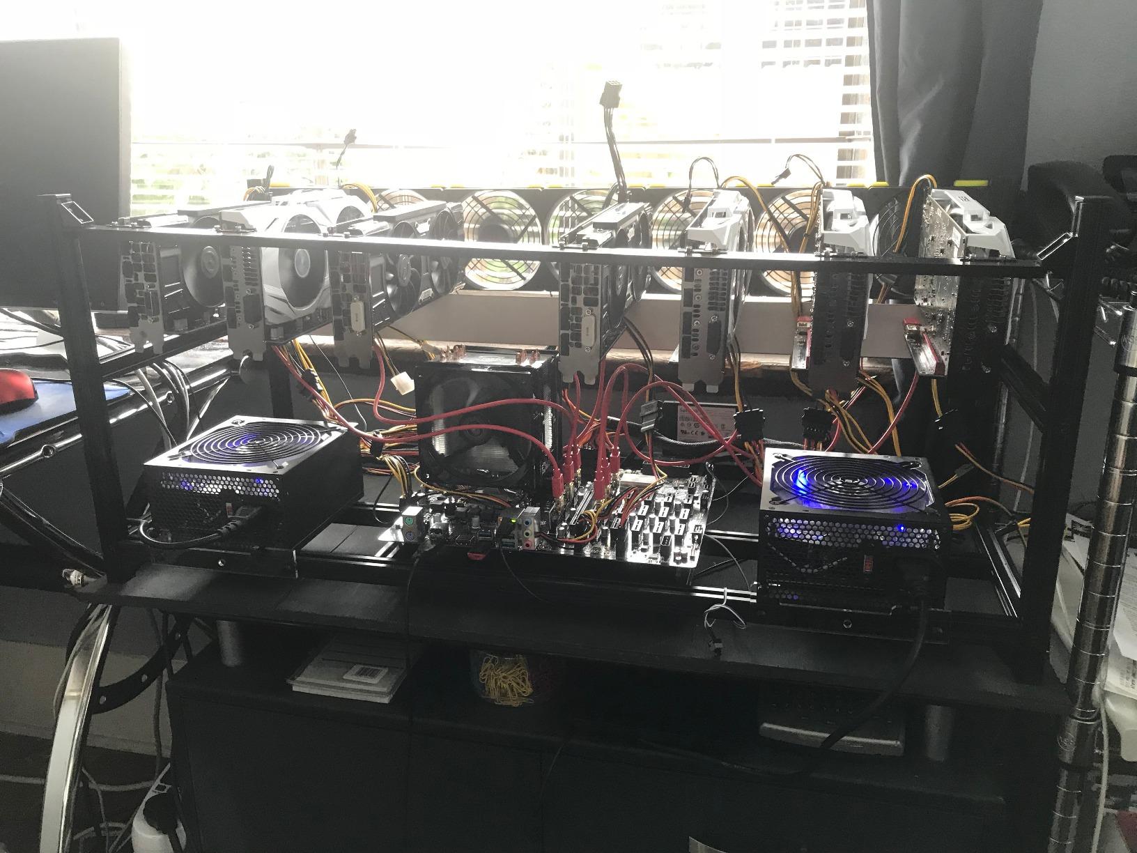 V3C 8-GPU Mining Case Aluminum Stackable Mining Rig Open Air Frame Case with Fan Mount - Ethereum(ETH,ETC)/ZCash(ZEC)/Monero(XMR)/Bitcoin(BTC)/Siacoin(SC) customer photo 2