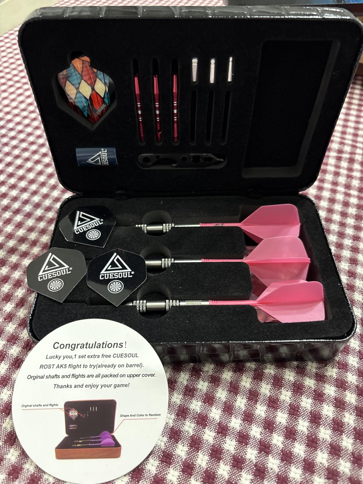 CUESOUL 22/24/26 Grams Tungsten Steel Tip Darts Set 95% Tungsten customer photo 2