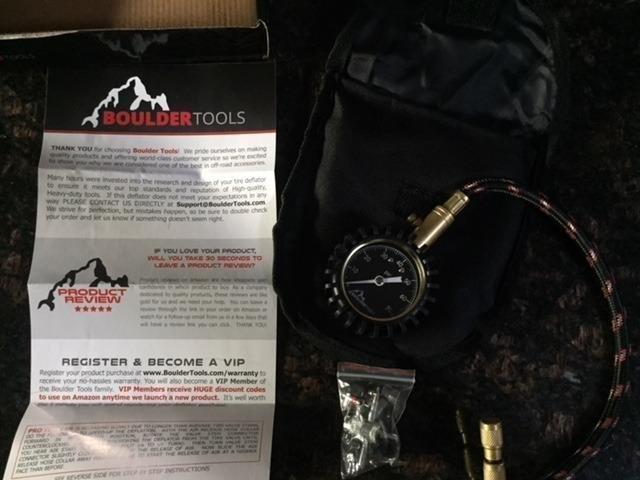 Boulder Tools Heavy Duty Rapid Tire Deflator & Molle Pouch - Precision Release Button Air Down Offroad Kit - Glows in Dark, Bonus: Valve Caps, Cores, Repair Tool | Quickly Deflate 4x4 Off Road Tires customer photo 2