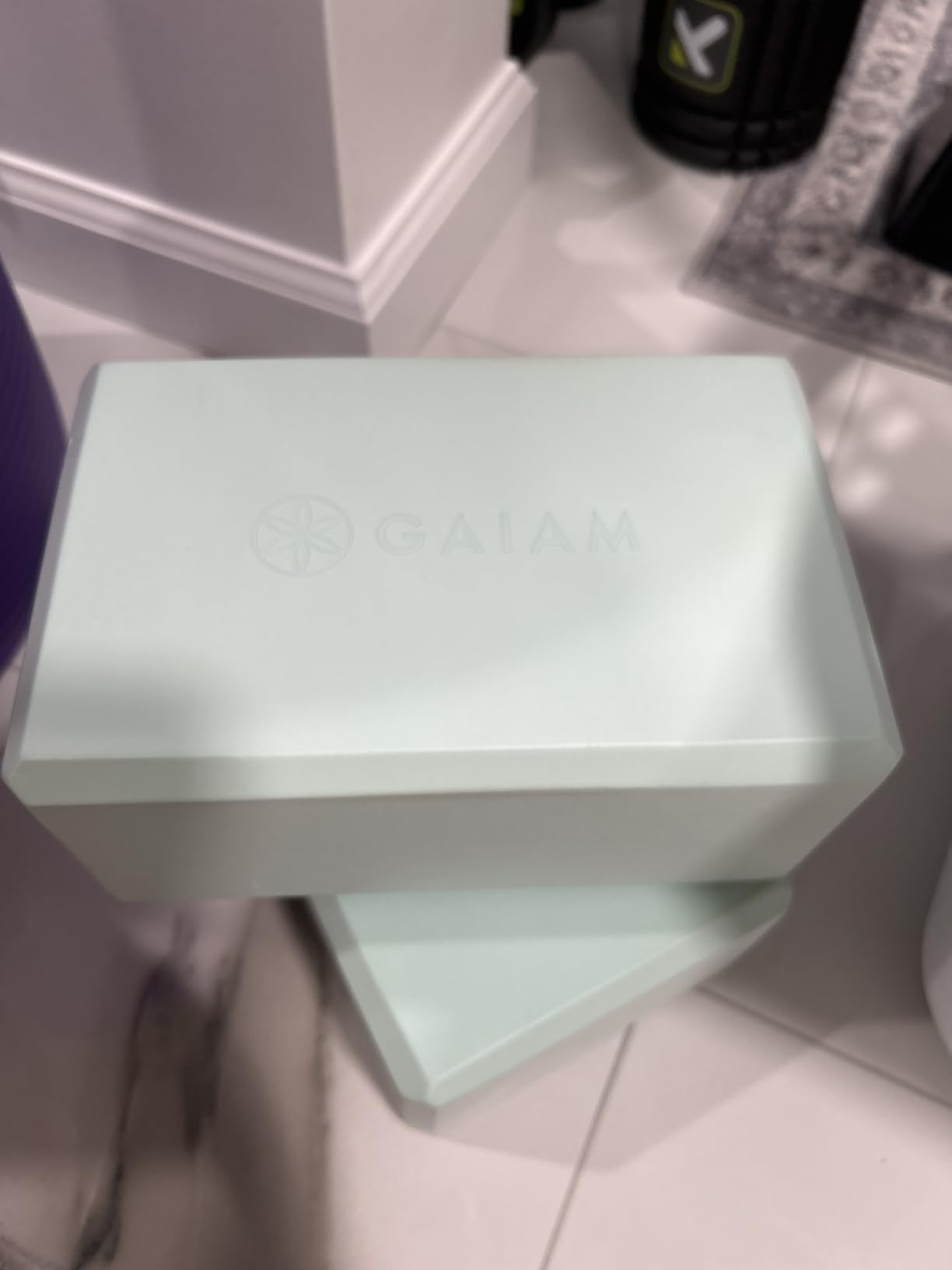 Gaiam Yoga Block - Supportive Latex-Free Eva Foam - Soft Non-Slip Surface with Beveled Edges for Yoga, Pilates, Meditation customer photo 1