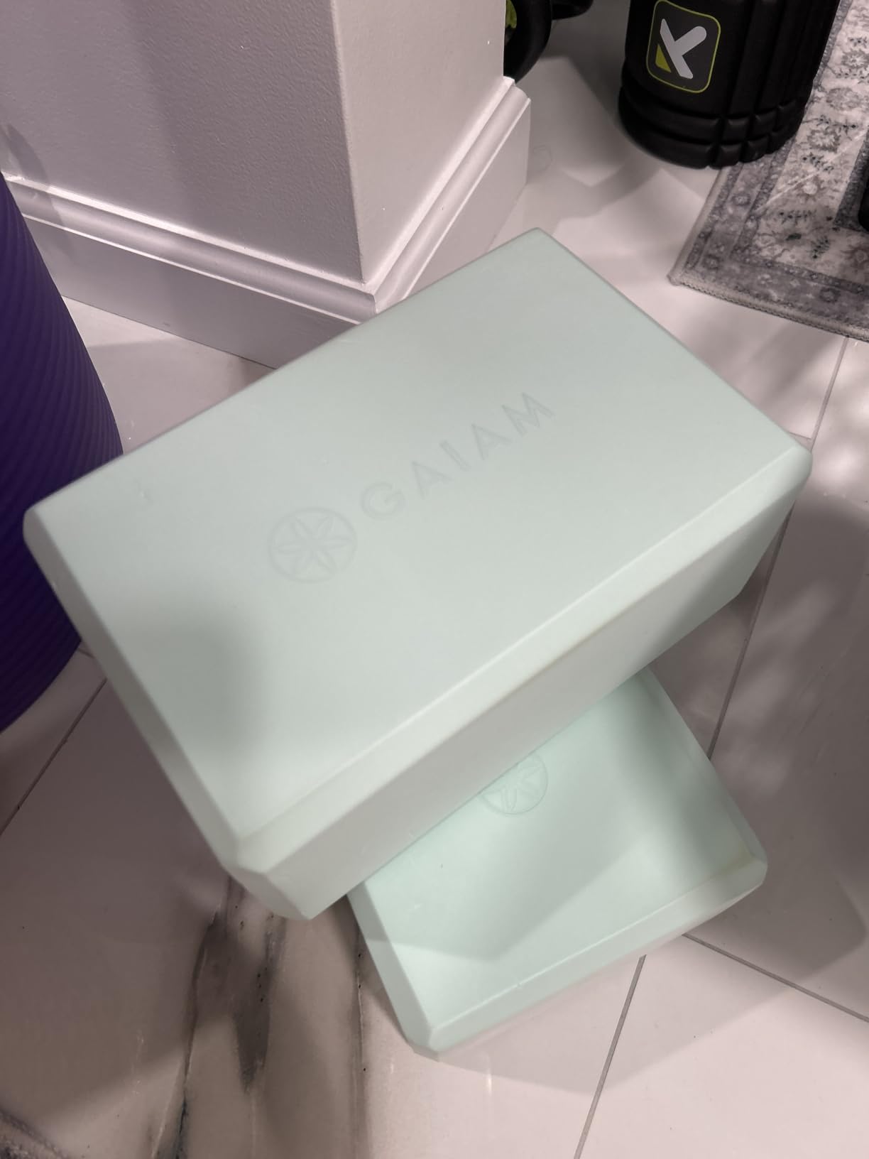 Gaiam Yoga Block - Supportive Latex-Free Eva Foam - Soft Non-Slip Surface with Beveled Edges for Yoga, Pilates, Meditation customer photo 2