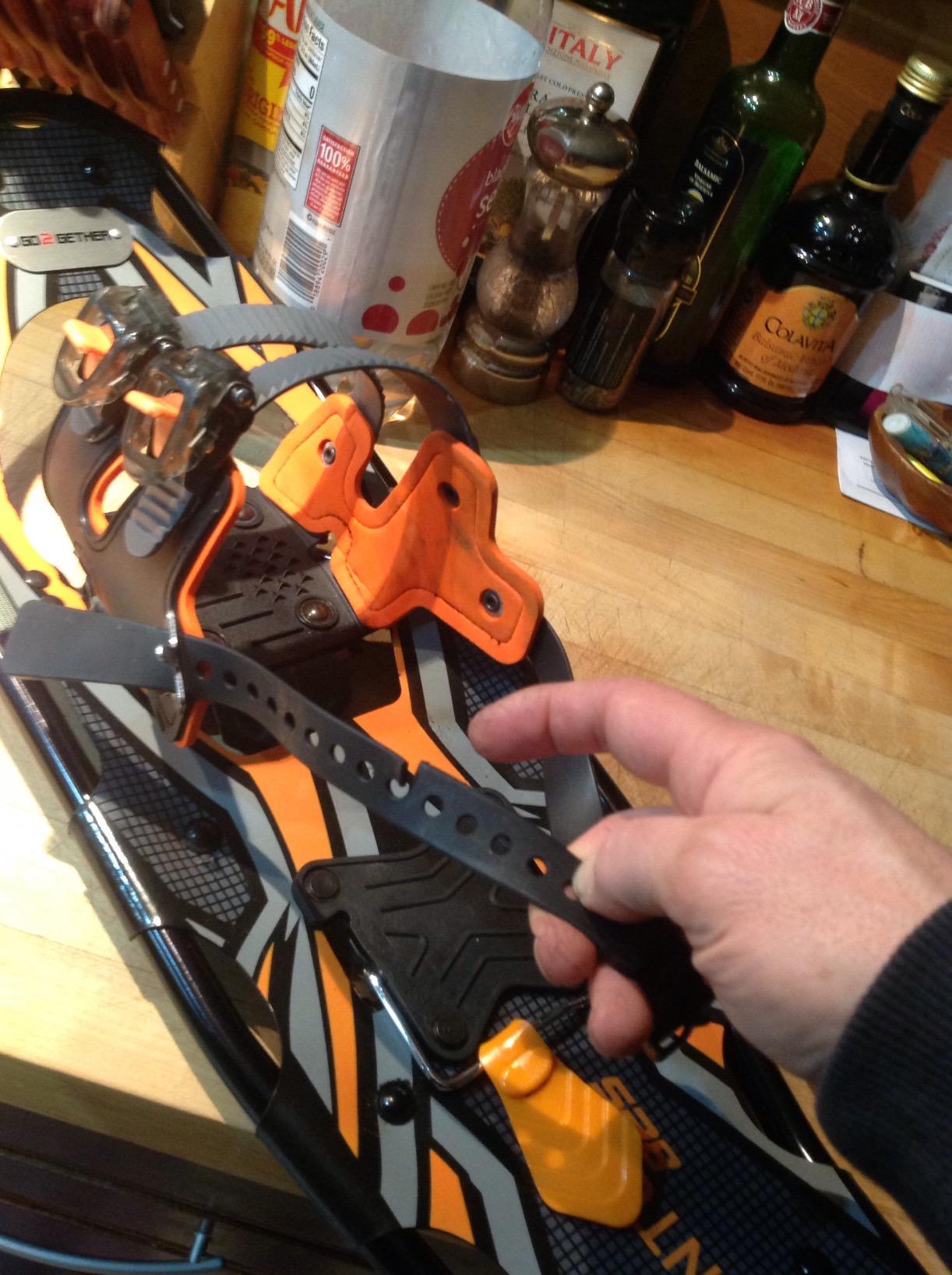 G2 25 Inches Orange Light Weight Snowshoes for Women Men Youth, Set with Trekking Poles, Tote Bag, Special EVA Padded Ratchet Binding, Heel Lift, Toe Box customer photo 1