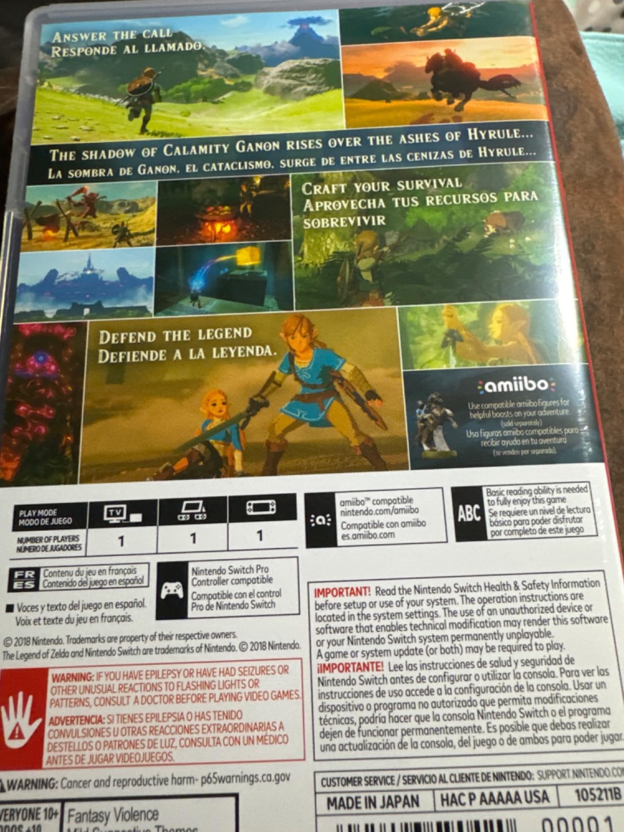 The Legend of Zelda: Breath of the Wild - World Edition - Nintendo Switch customer photo 1
