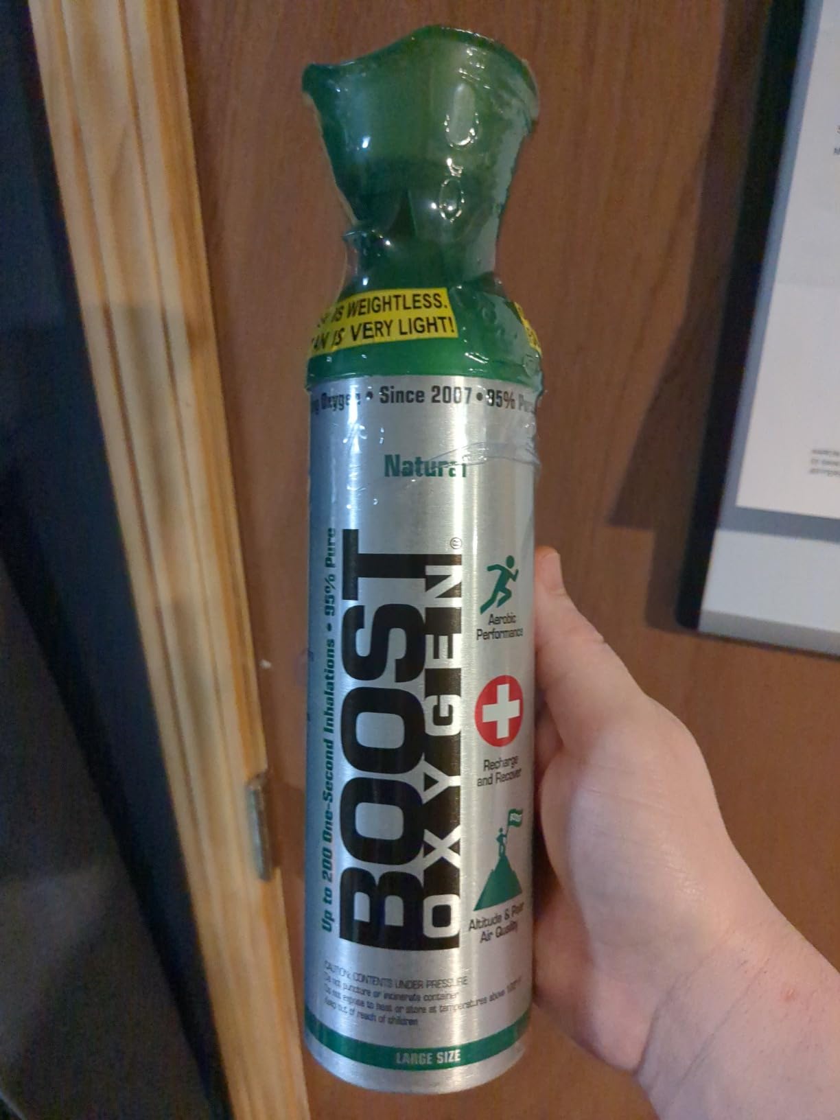 Boost Oxygen Large Natural 10L Canister | Respiratory Support for Aerobic Recovery, Altitude, Performance & Health (2 Pack) customer photo 2
