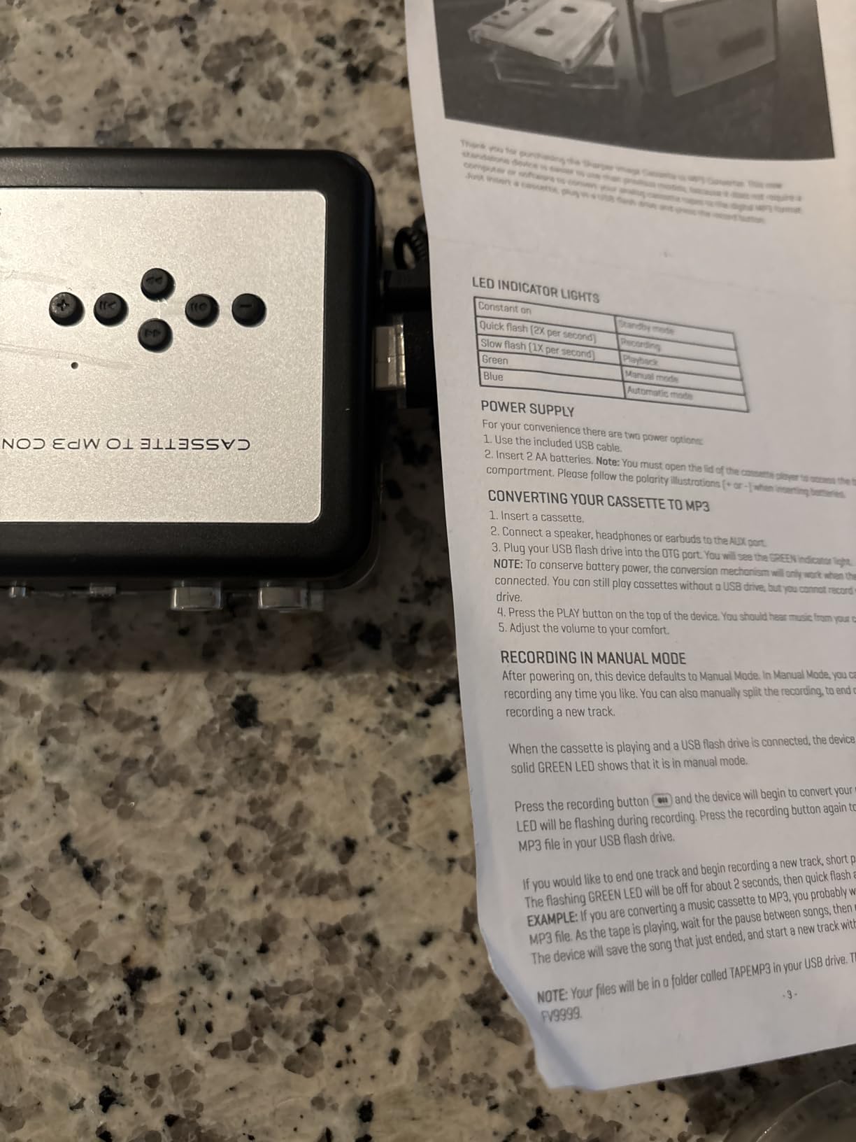 Sharper Image Cassette to MP3 Converter customer photo 1