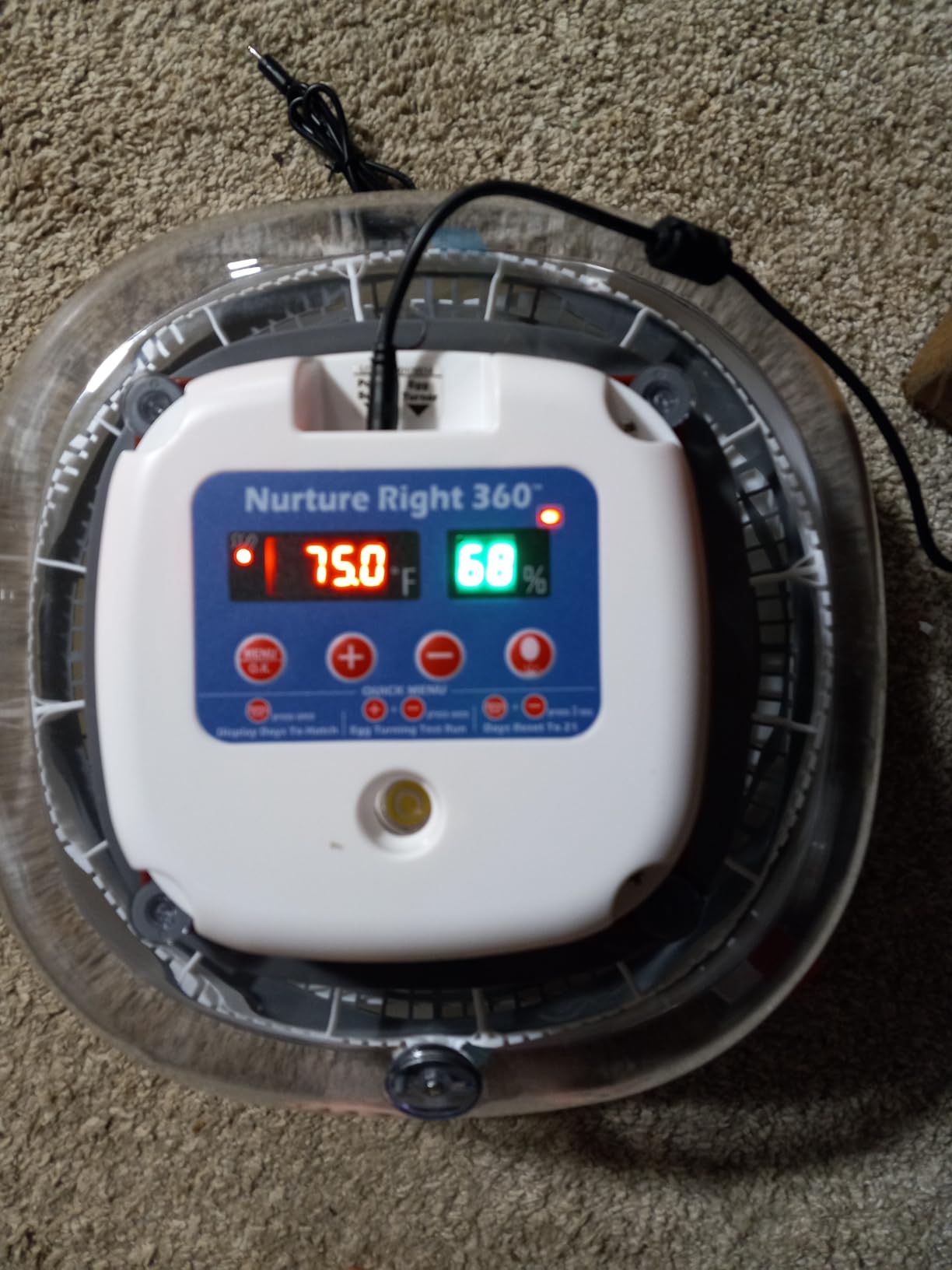 Harris Farms Nurture Right Egg Incubator for Hatching Chicks, Holds 12-22 Eggs, Automatic Turner with Temperature and Humidity Control, 360 Degree View with Clear Window, Incubator for Hatching Eggs customer photo 2