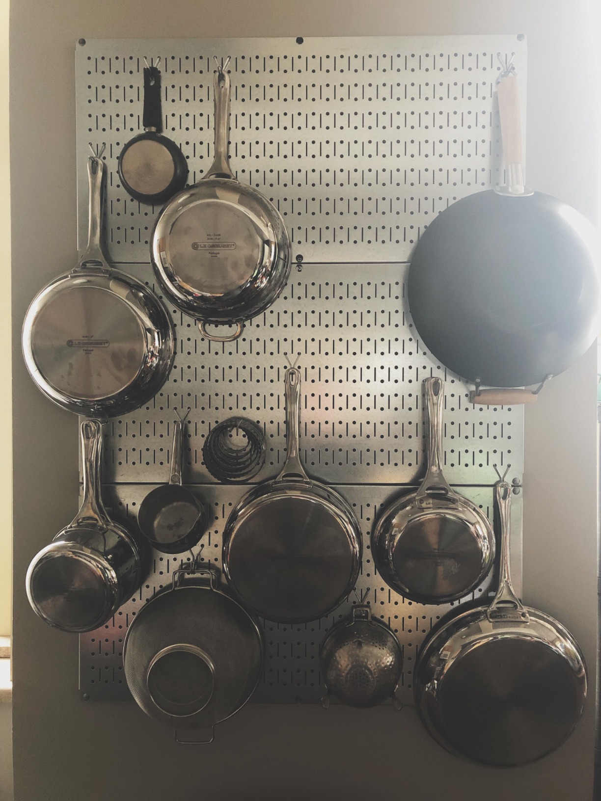 Wall Control Pegboard Rack Garage Storage Galvanized Steel Horizontal Peg Board Pack - Two 32-Inch x 16-Inch Shiny Metallic Metal WallBoard Tool Organization Panels customer photo 1