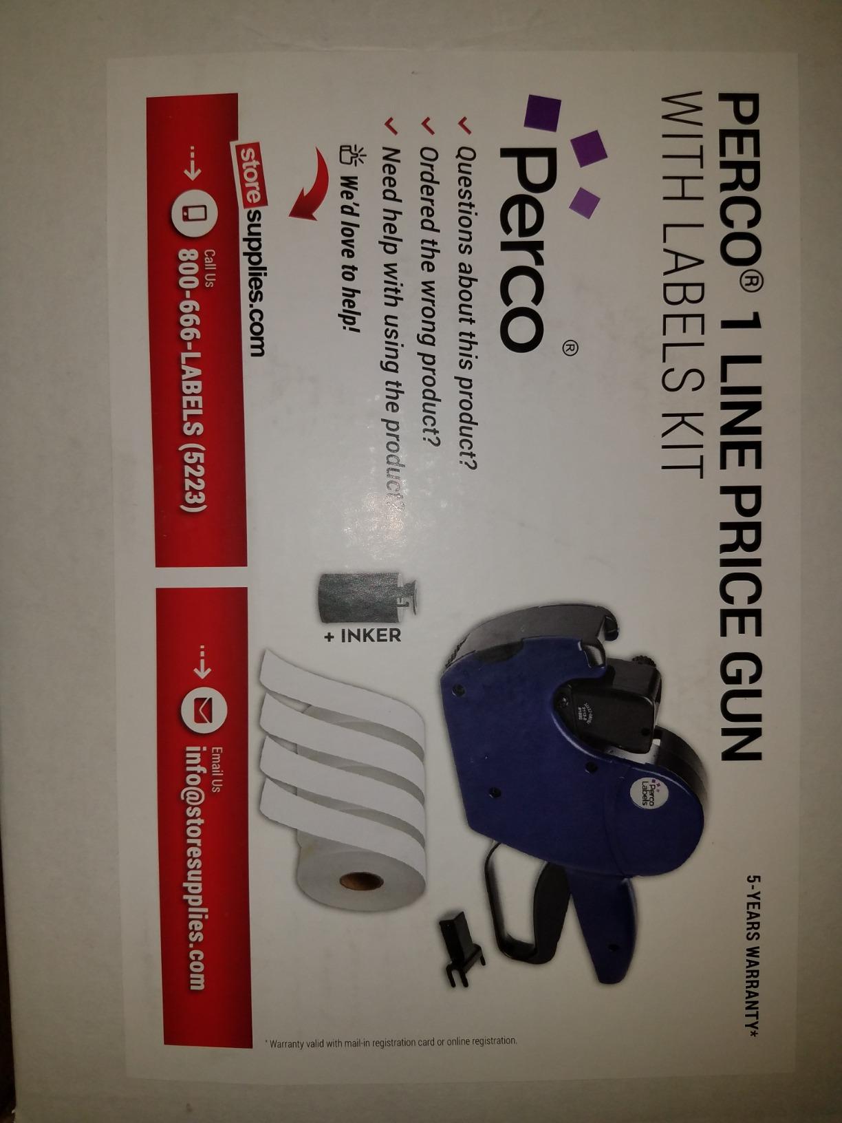 Perco Pro 1 Line Date Label Gun Kit, Includes 8 Digits Date Gun Labeler, 10,000 Plain White Labels, and Preloaded Inker customer photo 1