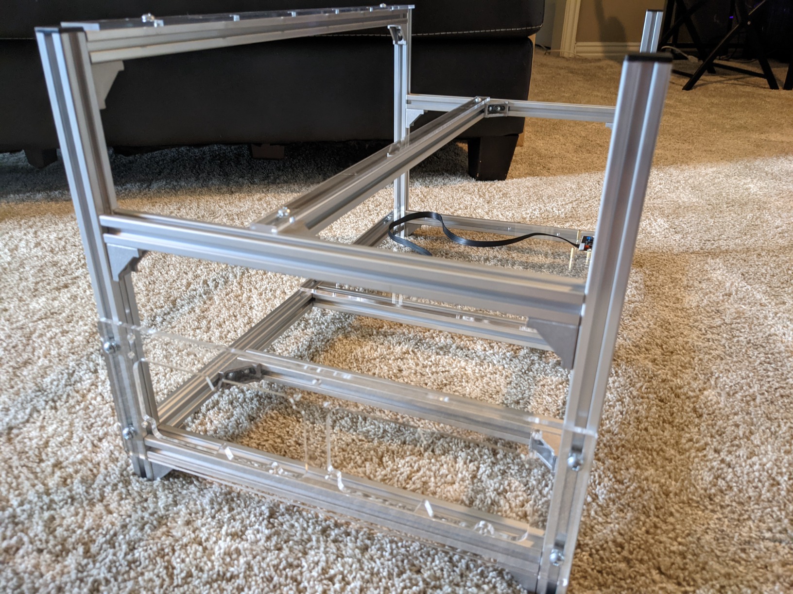 6 GPU Aluminum Mining Rig Open Air Frame Case customer photo 1