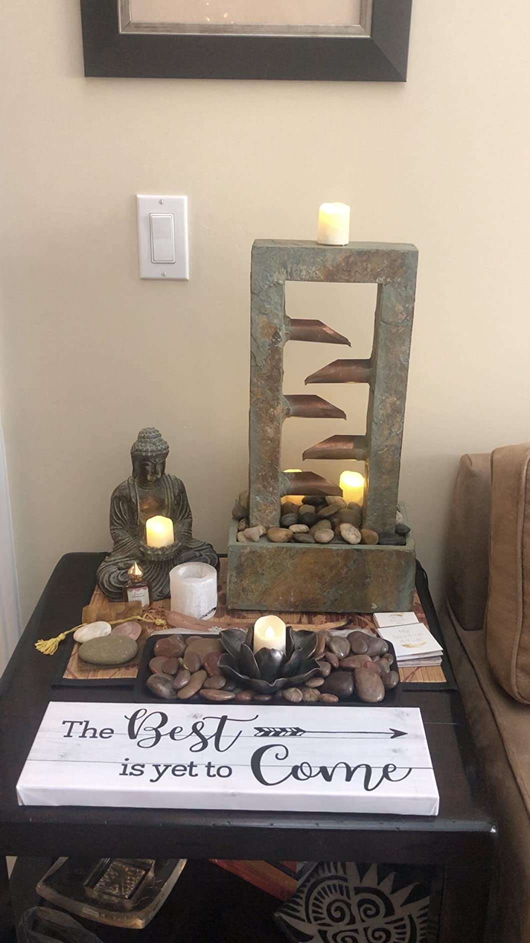Kenroy Home Spillway Rustic Indoor Table Fountain, Slate and Copper, 19 Inch Height, 10 Inch Width, 6 Inch Depth customer photo 1