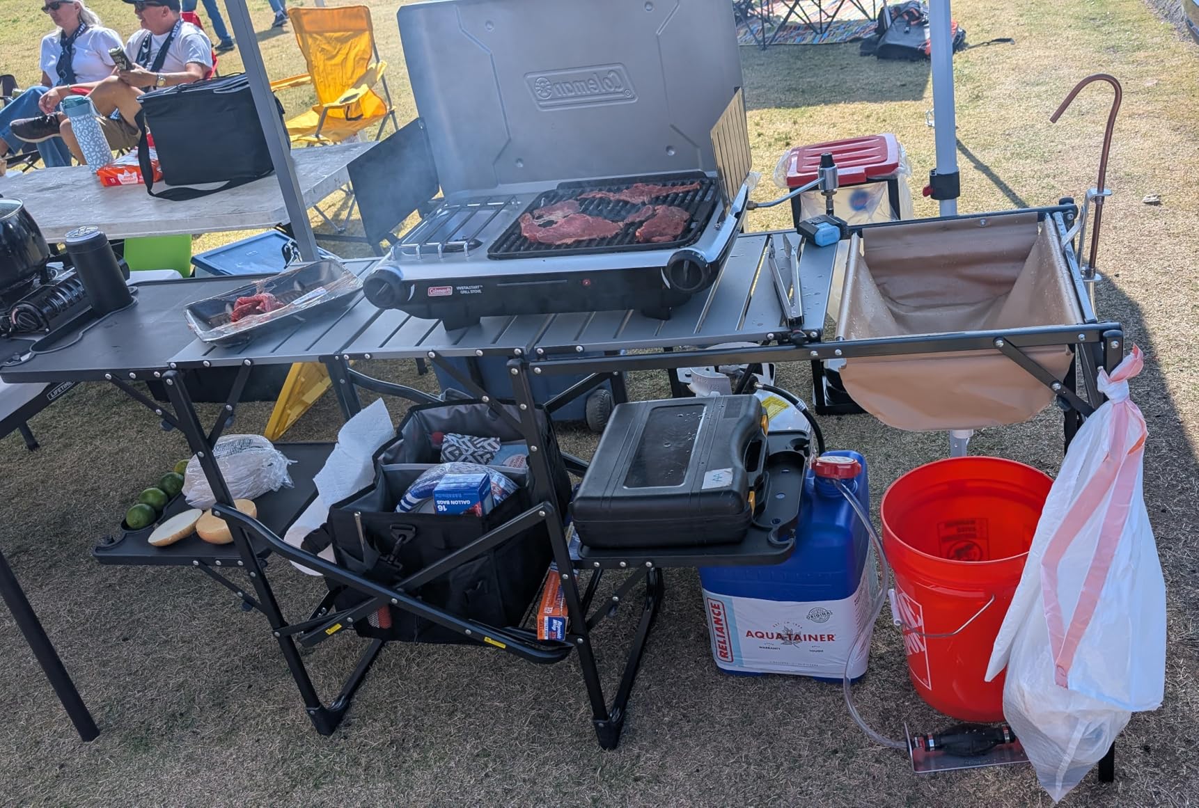 GCI OUTDOOR Master Cook Station | Portable Folding Kitchen Table with Soft Shell Sink, Heat Resistant Tabletop & Telescoping Lanter Pole, Perfect for Camping Trips customer photo 1