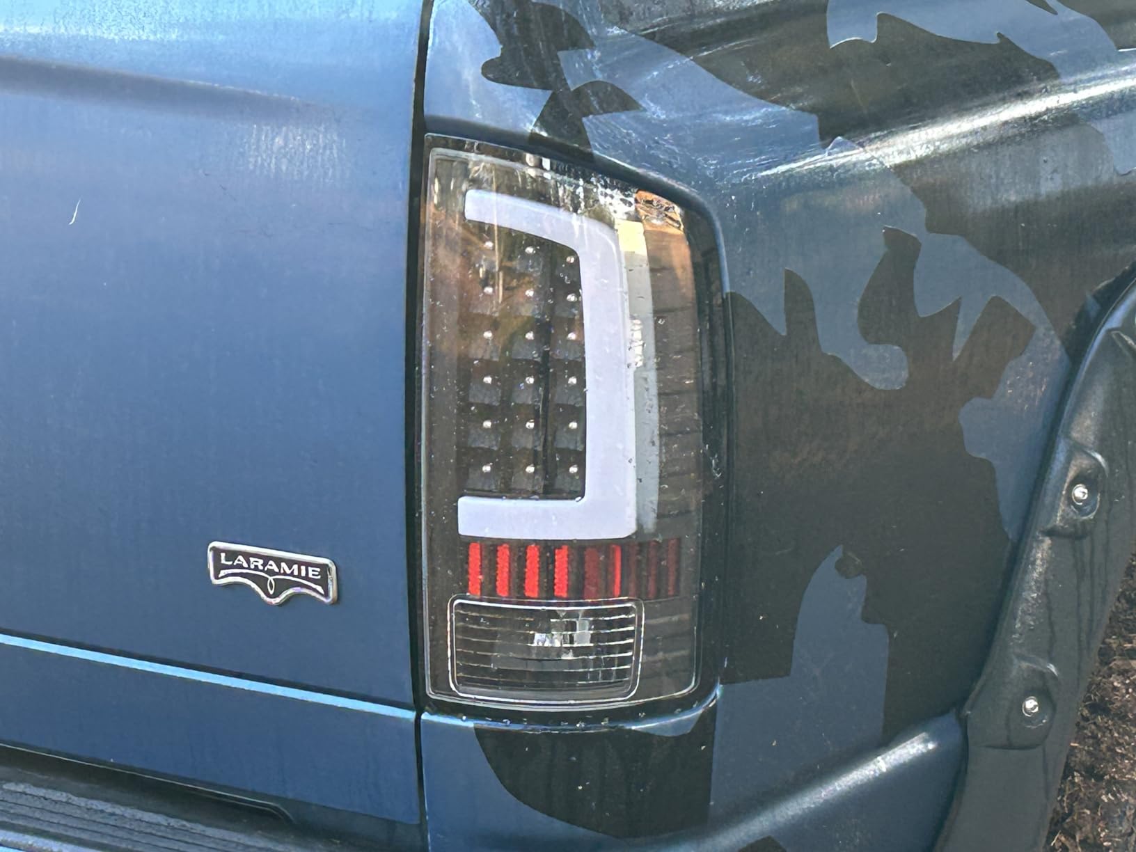 AKKON - For 03-06 Dodge Ram 1500 2500 3500 LED DRL Light Tube Black Tail Brake Light Lamp Assembly customer photo 1