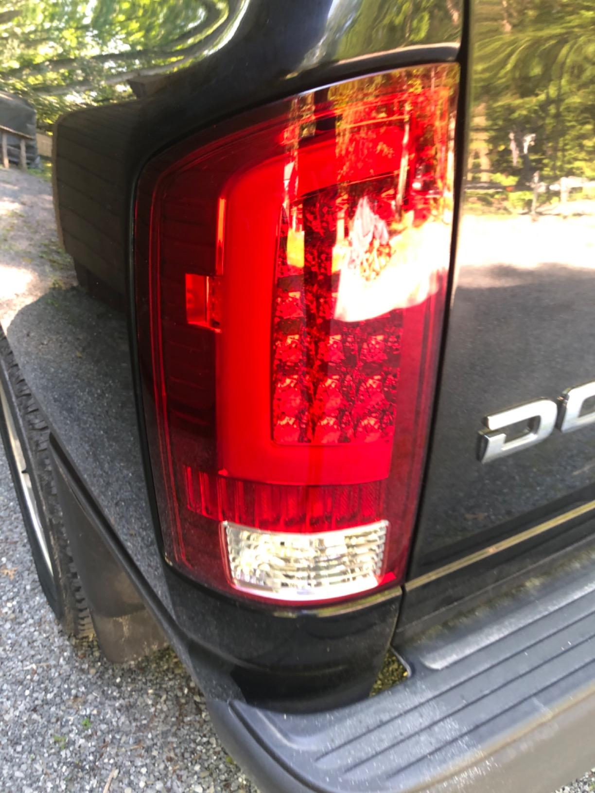 AKKON - For 03-06 Dodge Ram 1500 2500 3500 LED DRL Light Tube Black Tail Brake Light Lamp Assembly customer photo 2