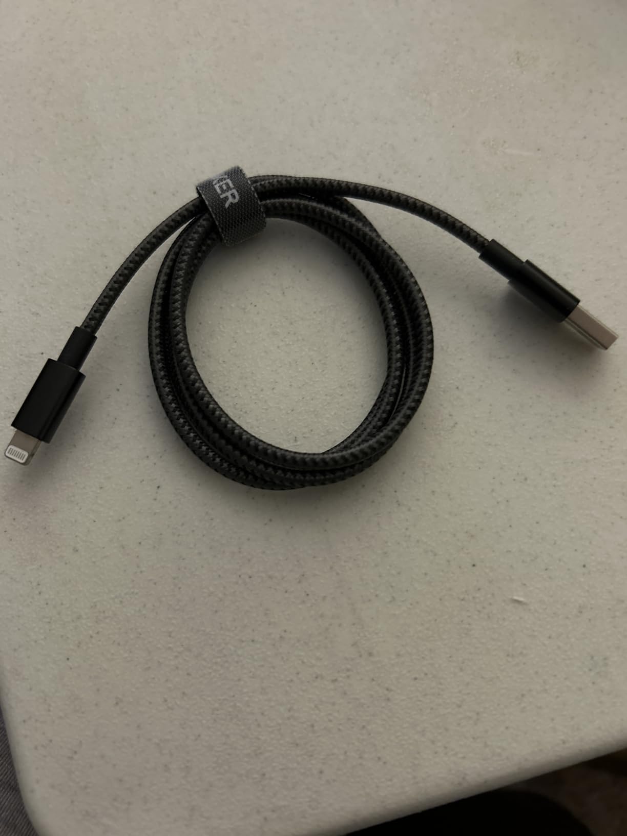 Anker 6 ft Premium Double-Braided Nylon Lightning Cable, Apple MFi Certified for iPhone Chargers, iPhone X/8/8 Plus/7/7 Plus/6/6 Plus/5s, iPad, iPad mini, and More (Black) customer photo 2