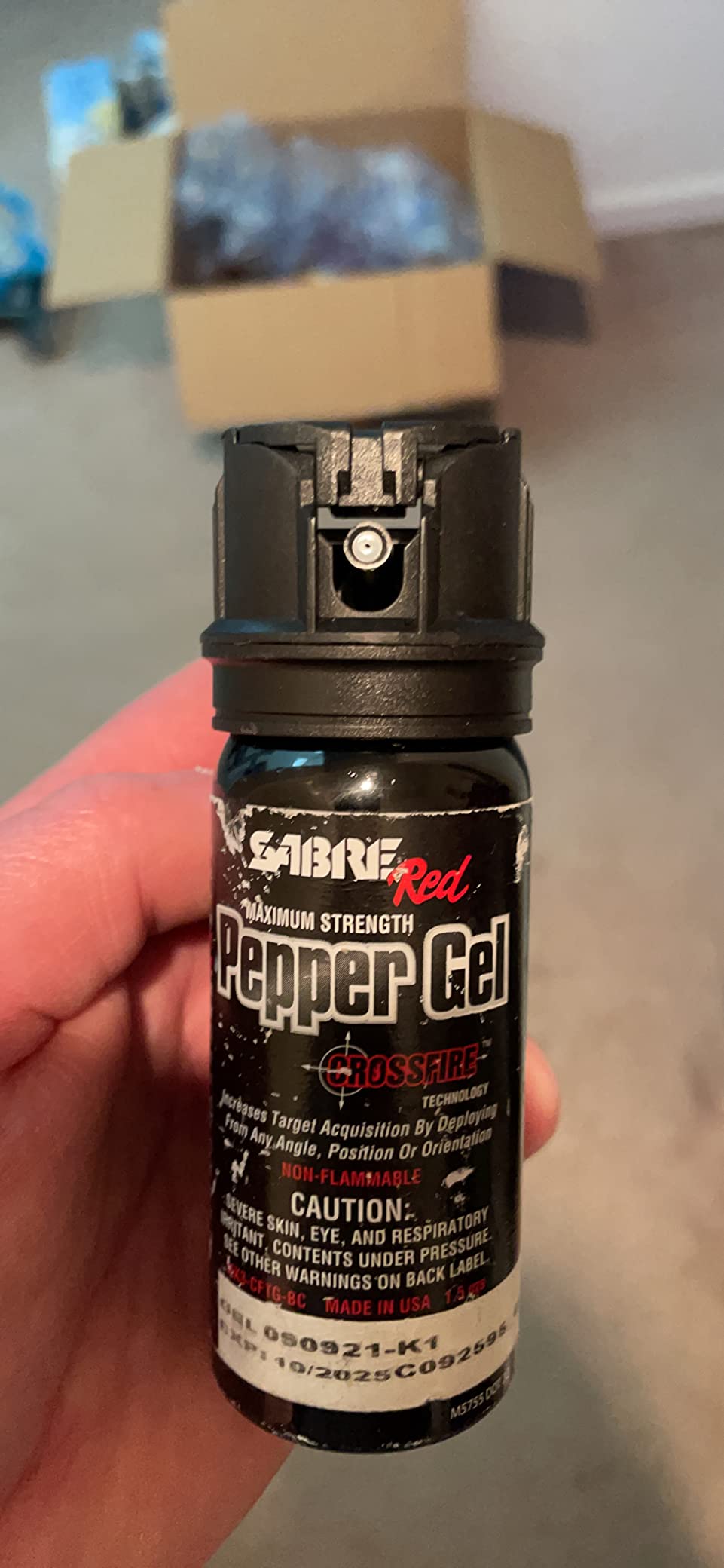 SABRE Crossfire Pepper Gel, Deploys At Any Angle, Maximizes Target Acquisition Against Multiple Threats, Belt Clip For Easy Carry, Fast Flip Top, Max Police Strength OC, Pepper Spray Option 1.5 fl oz customer photo 2