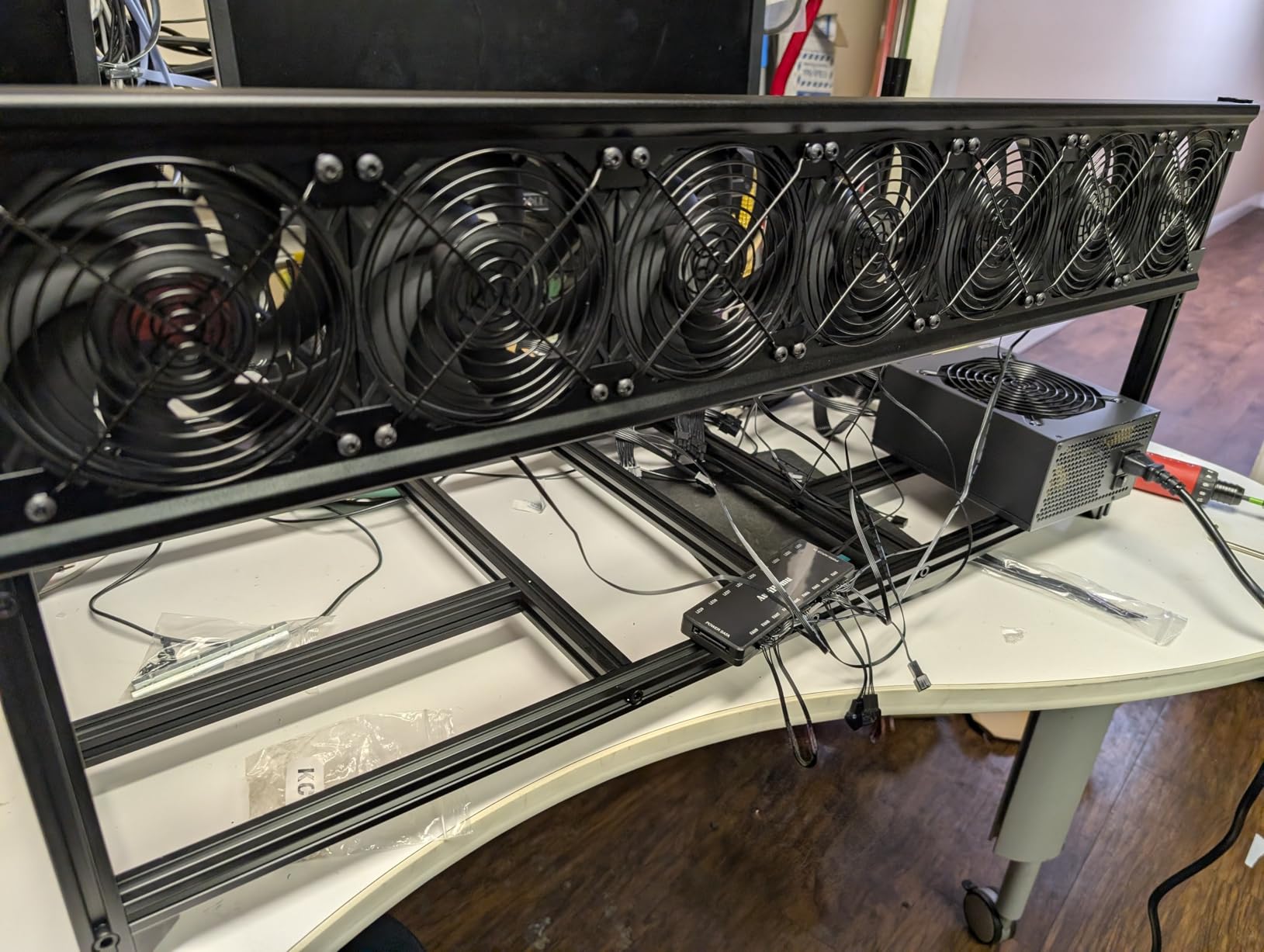 Kingwin 8 GPU Miner Rig Case Frame - Premium Stackable Aluminum Mining Rig Enclosure for Efficient Crypto Mining, Test Bench PC Case customer photo 1