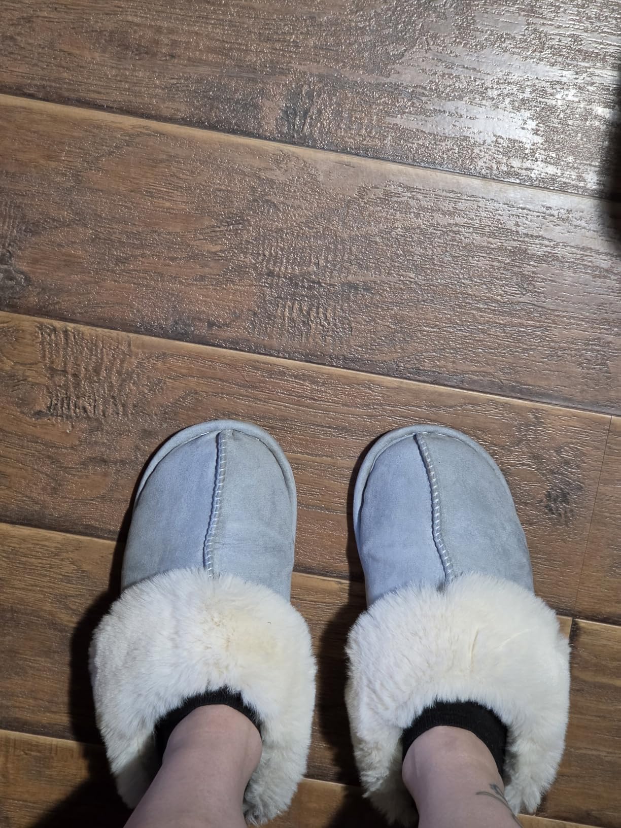 Womens Slippers with Memory Foam Fluffy Soft Warm Slip On House Slipper Anti-Skid Cozy Plush for Indoor Outdoor customer photo 2