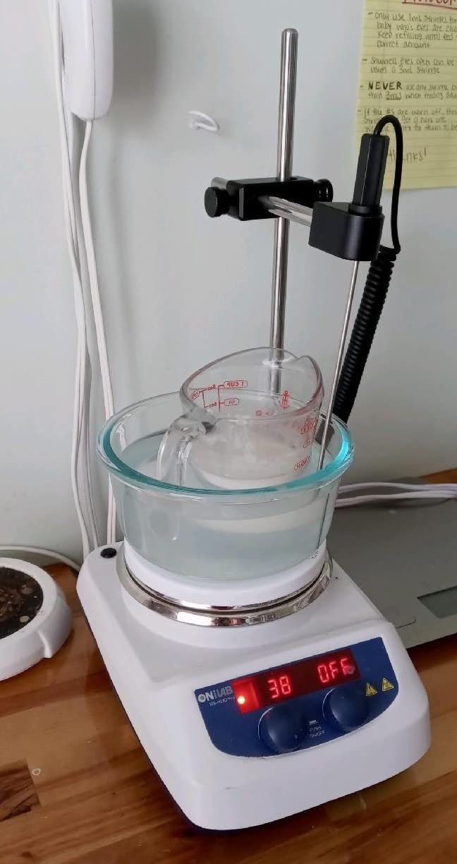 ONiLAB 5 inch LED Digital Hotplate Magnetic Stirrer Hot Plate with Ceramic Coated Lab Hotplate, 280C Stir Plate, Magnetic Mixer 3,000mL Stirring Capacity, 200-1500rpm, Stirring Bar Included customer photo 1