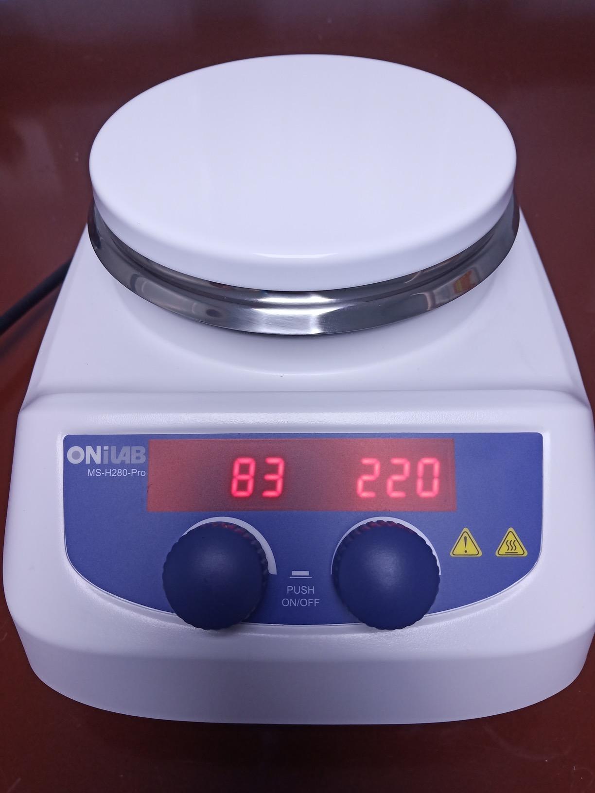 ONiLAB 5 inch LED Digital Hotplate Magnetic Stirrer Hot Plate with Ceramic Coated Lab Hotplate, 280C Stir Plate, Magnetic Mixer 3,000mL Stirring Capacity, 200-1500rpm, Stirring Bar Included customer photo 2