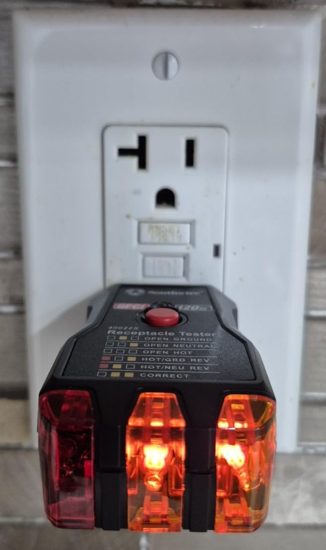 Southwire GFCI Receptacle Tester - Push-Button Outlet Tester for Fast & Accurate Wiring Checks - Compact & Durable Housing - 7 Test Functions customer photo 1