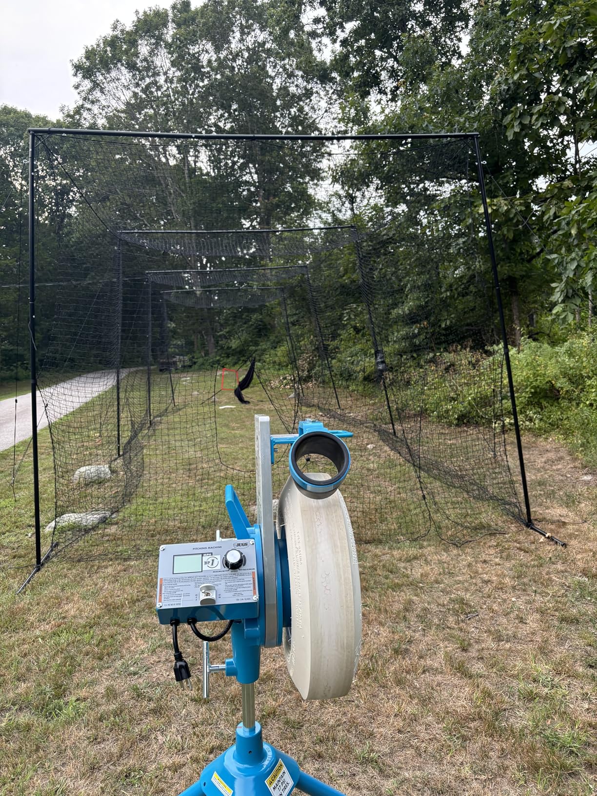 Jugs BP1 Baseball/Softball Combo Pitching Machine - Throws Baseballs or softballs up to 70 mph. Set up for Baseball or Softball, This Machine Throws from a Realistic delivery Height. customer photo 1