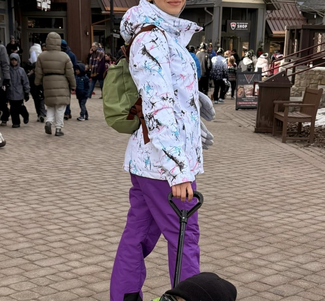 Women's Ski Jackets and Pants Set Windproof Waterproof Insulated Snowsuit Winter Warm Snowboarding Snow Coat customer photo 2