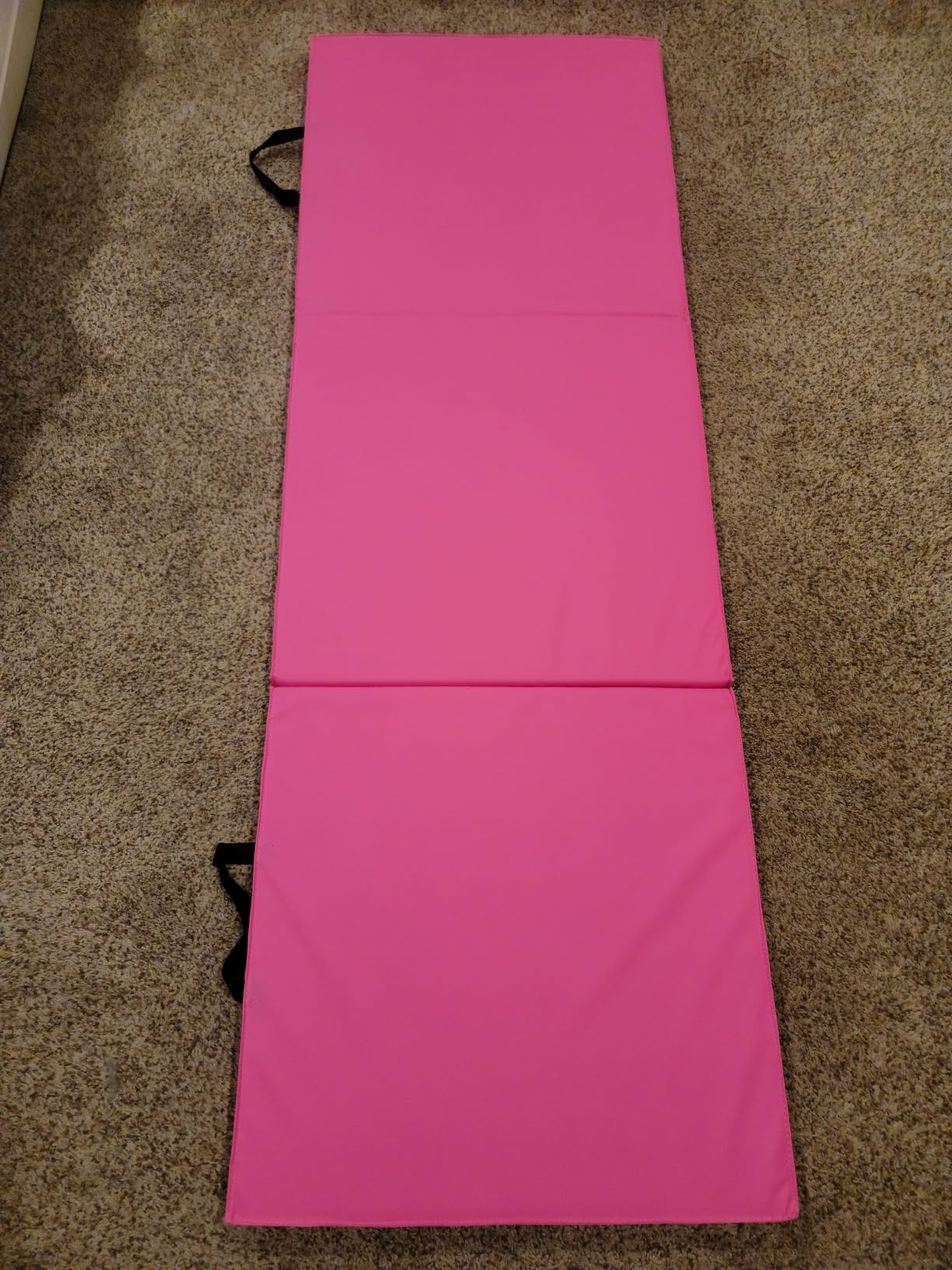 ProsourceFit Tri-Fold Folding Exercise Mat - Pink customer photo 1