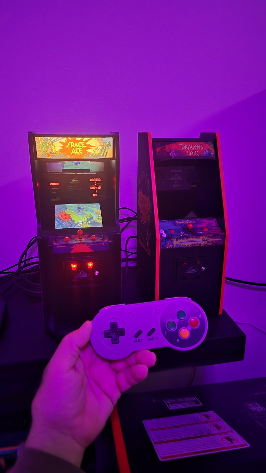 SAFFUN 2 Pack 2.4 GHz Wireless USB Controller Compatible with SNES Games, SNES Retro USB PC Super Classic Controller for Windows PC MAC Linux Genesis Raspberry Pi Retropie (Multicolored Keys) customer photo 1