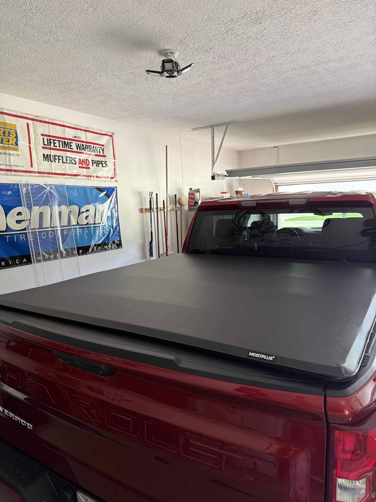 MOSTPLUS Quad Fold Soft Truck Bed Tonneau Cover Compatible for 2014-2019 Chevy Silverado/GMC Sierra 1500 (2019 Classic/Legacy ONLY) Fleetside 5.8 FT customer photo 1