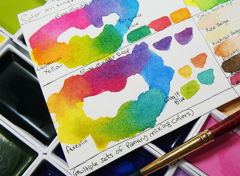 Kuretake GANSAI TAMBI Watercolor Paint Set, 48 Colors, Professional-quality for artists and crafters, for kids, adult, Made in Japan customer photo 1