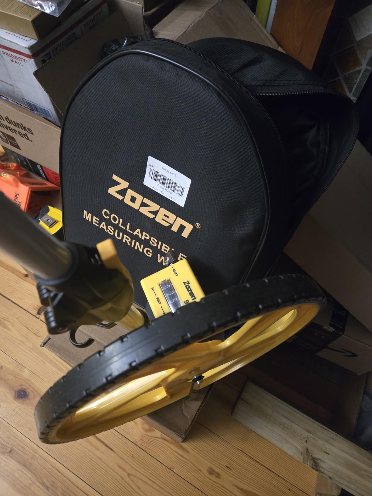 Zozen Measuring Wheel in Feet and Inches, Mechanical/Double Collapsible/One Key to Reset/Kickstand to Keep Stand/Starting Point Arrow and Cloth Carrying Bag, 0-9,999 Ft Measure Wheel customer photo 2