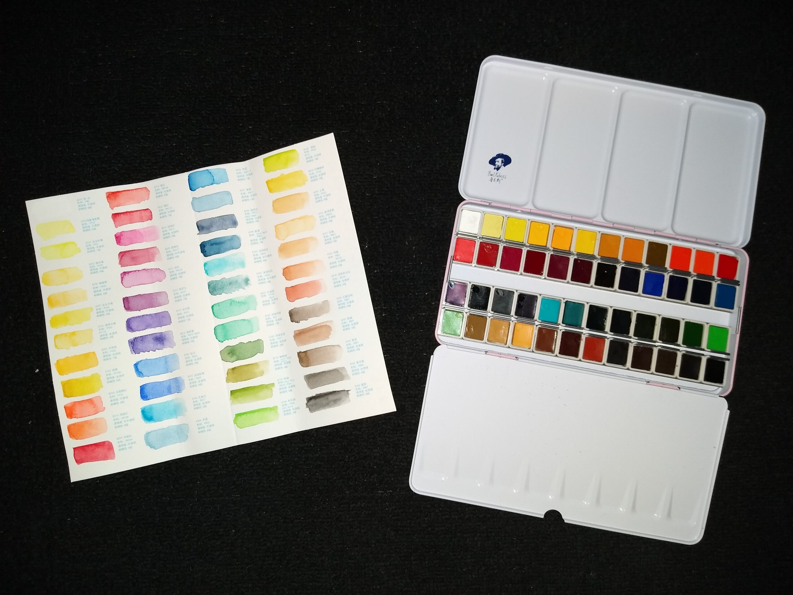 Paul Rubens Artist Grade Watercolor Paint, 48 Colors Solid Cakes with Portable Metal Box for Artists, Beginners, Hobbyists, Students customer photo 1