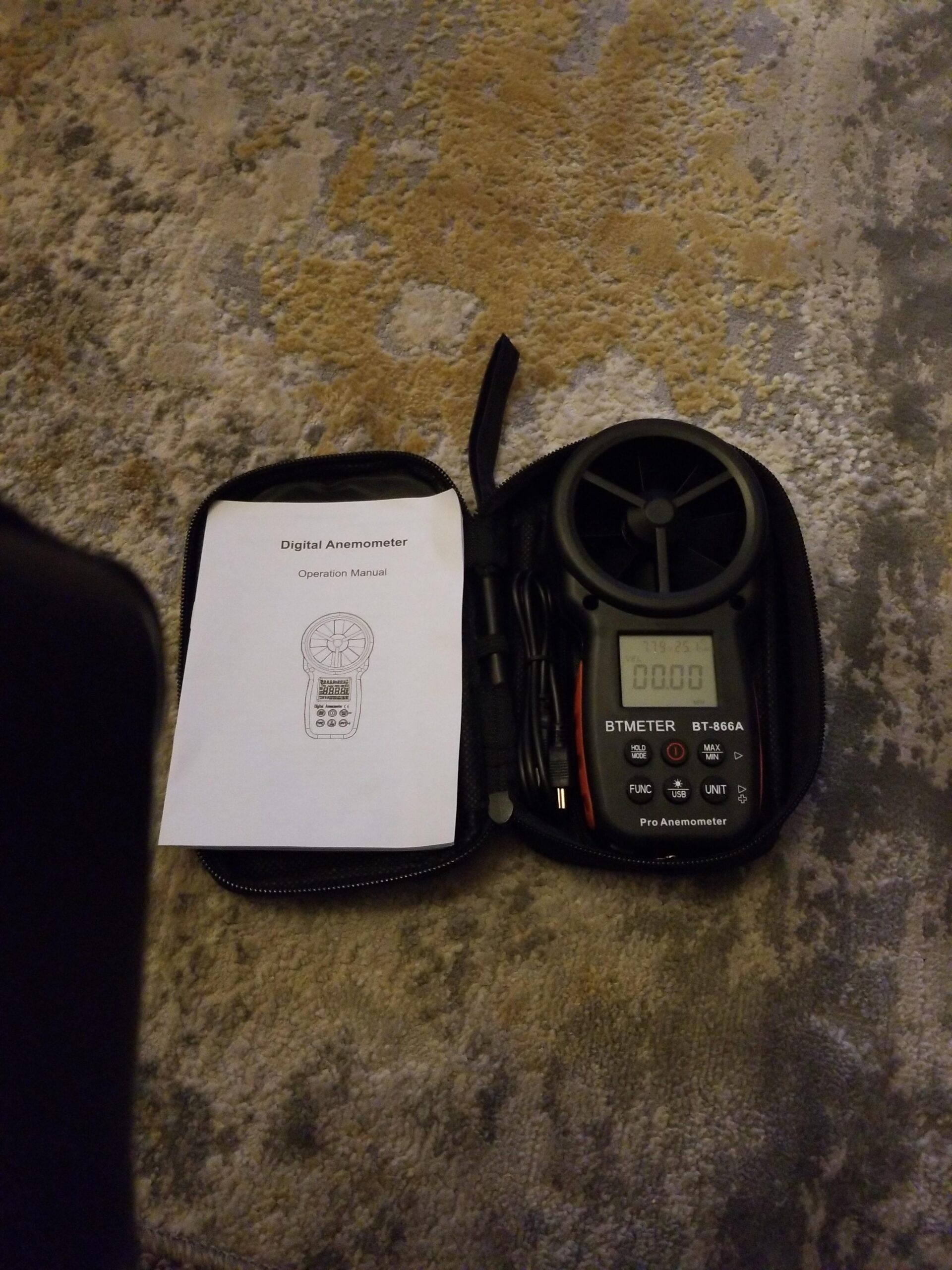 BTMETER BT-866A Pro Handheld HVAC Anemometer for CFM Air Flow, Wind Speed Meter Gauge Measures Wind Velocity Temp%RH Dew Point with USB Sync to PC customer photo 1