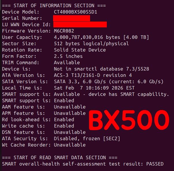 Crucial BX500 1TB 3D NAND SATA 2.5-Inch Internal SSD customer photo 2