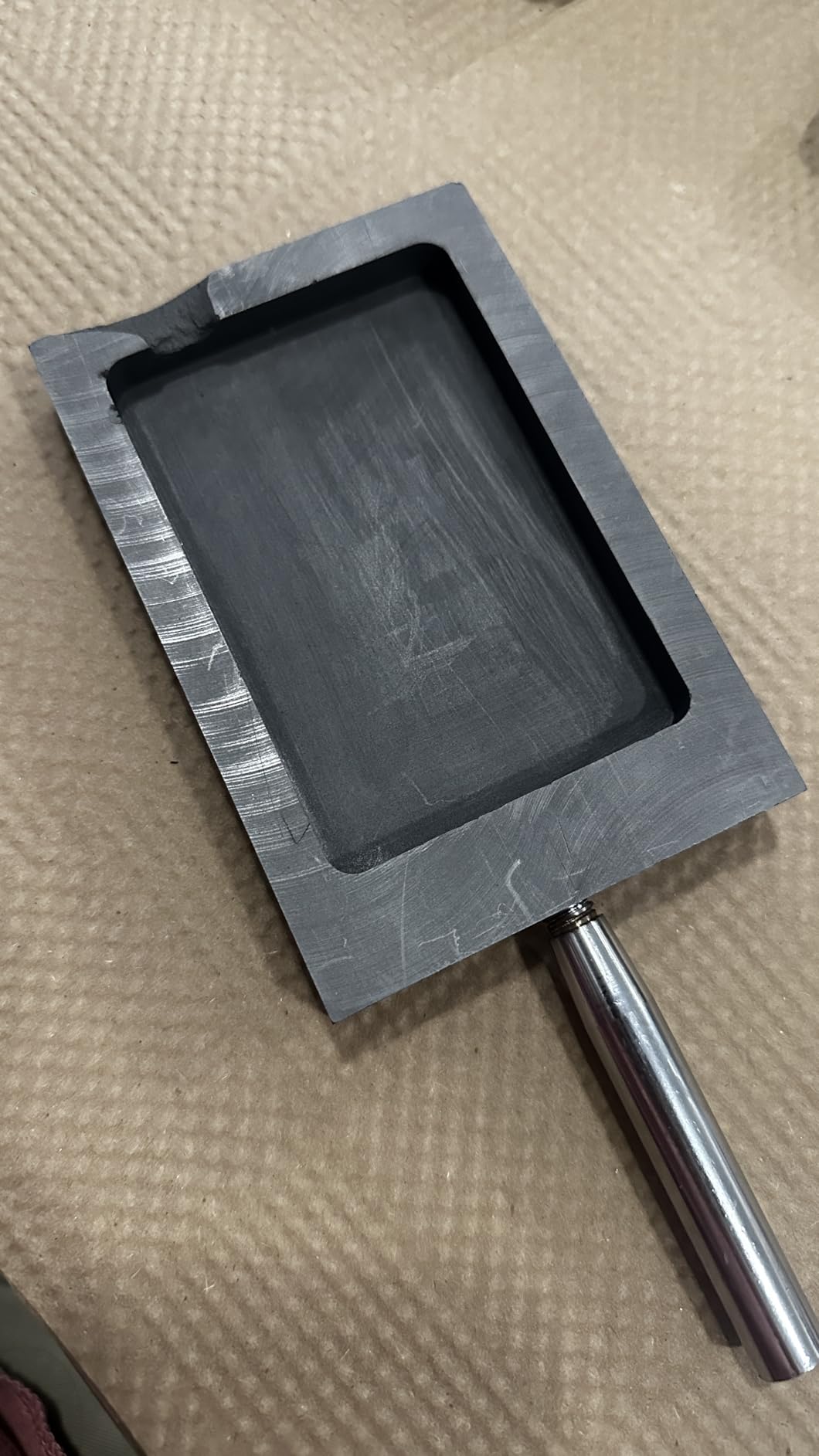 OTOOLWORLD Gold Silver Graphite Ingot Mold Mould Crucible for Melting Casting Refining with Metal Bar (1000g (Flat)) customer photo 1